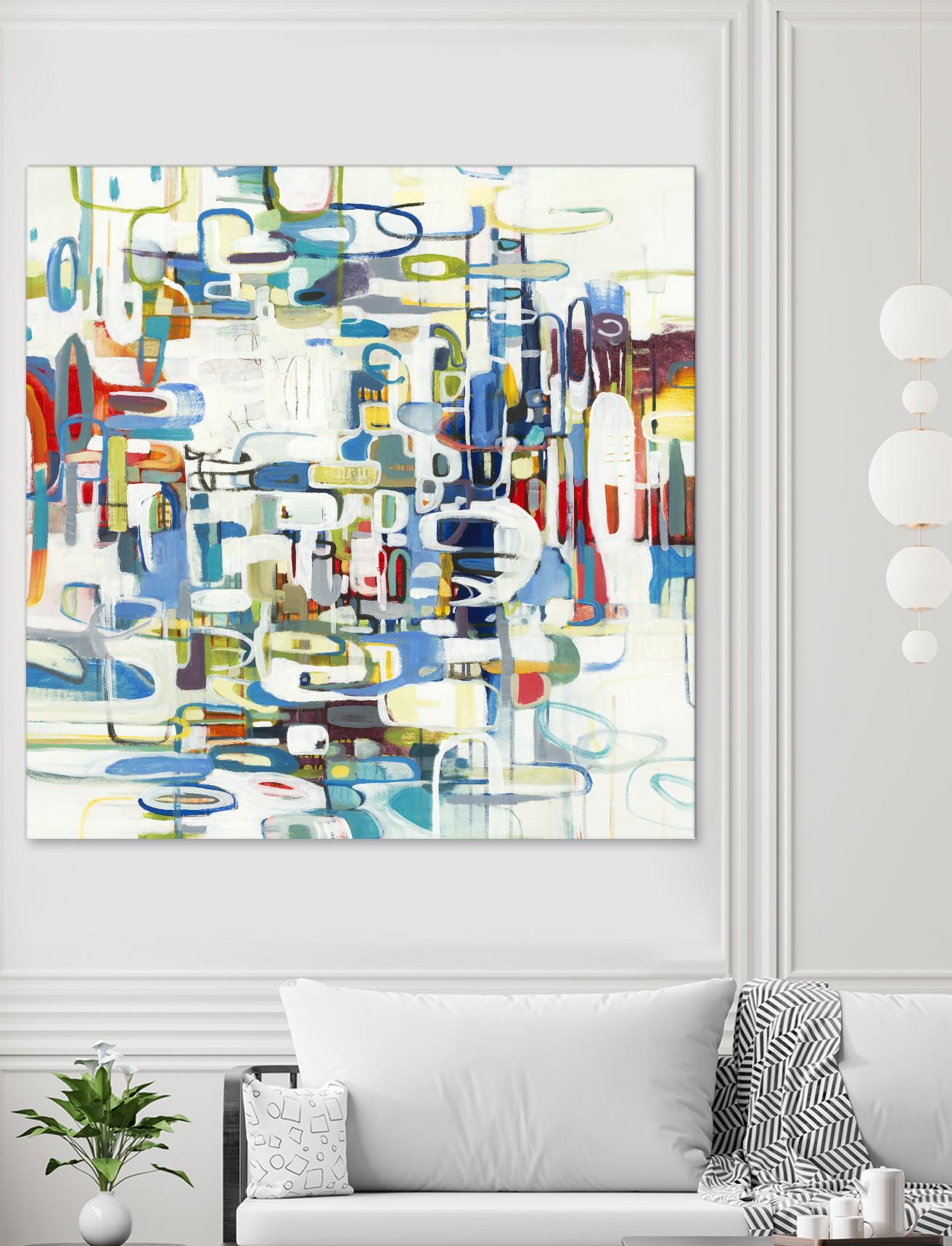 Retroactive by Lisa Ridgers on GIANT ART - blues, greens abstract