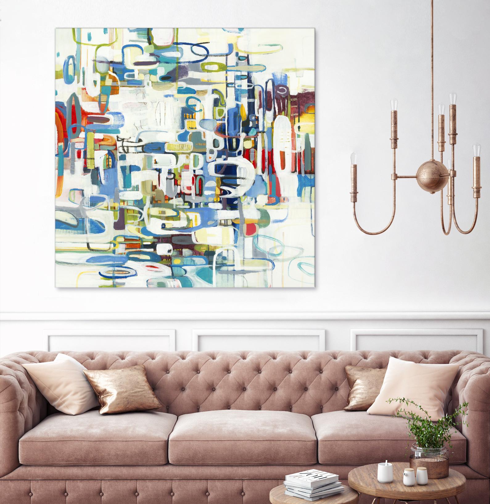 Retroactive by Lisa Ridgers on GIANT ART - blues, greens abstract