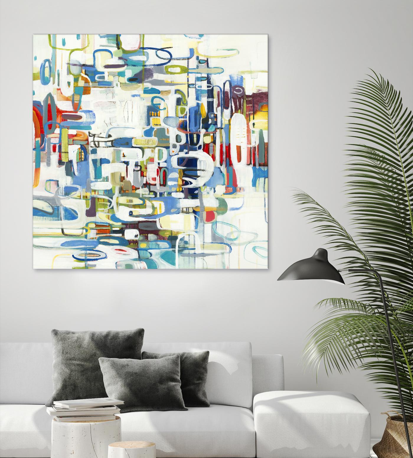 Retroactive by Lisa Ridgers on GIANT ART - blues, greens abstract