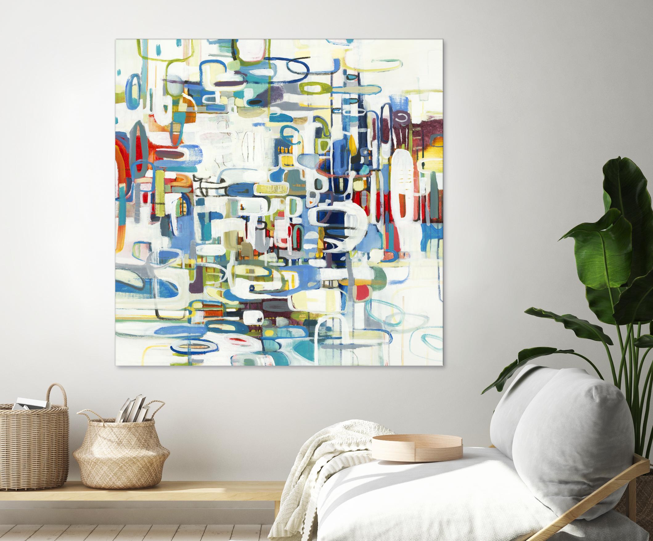 Retroactive by Lisa Ridgers on GIANT ART - blues, greens abstract