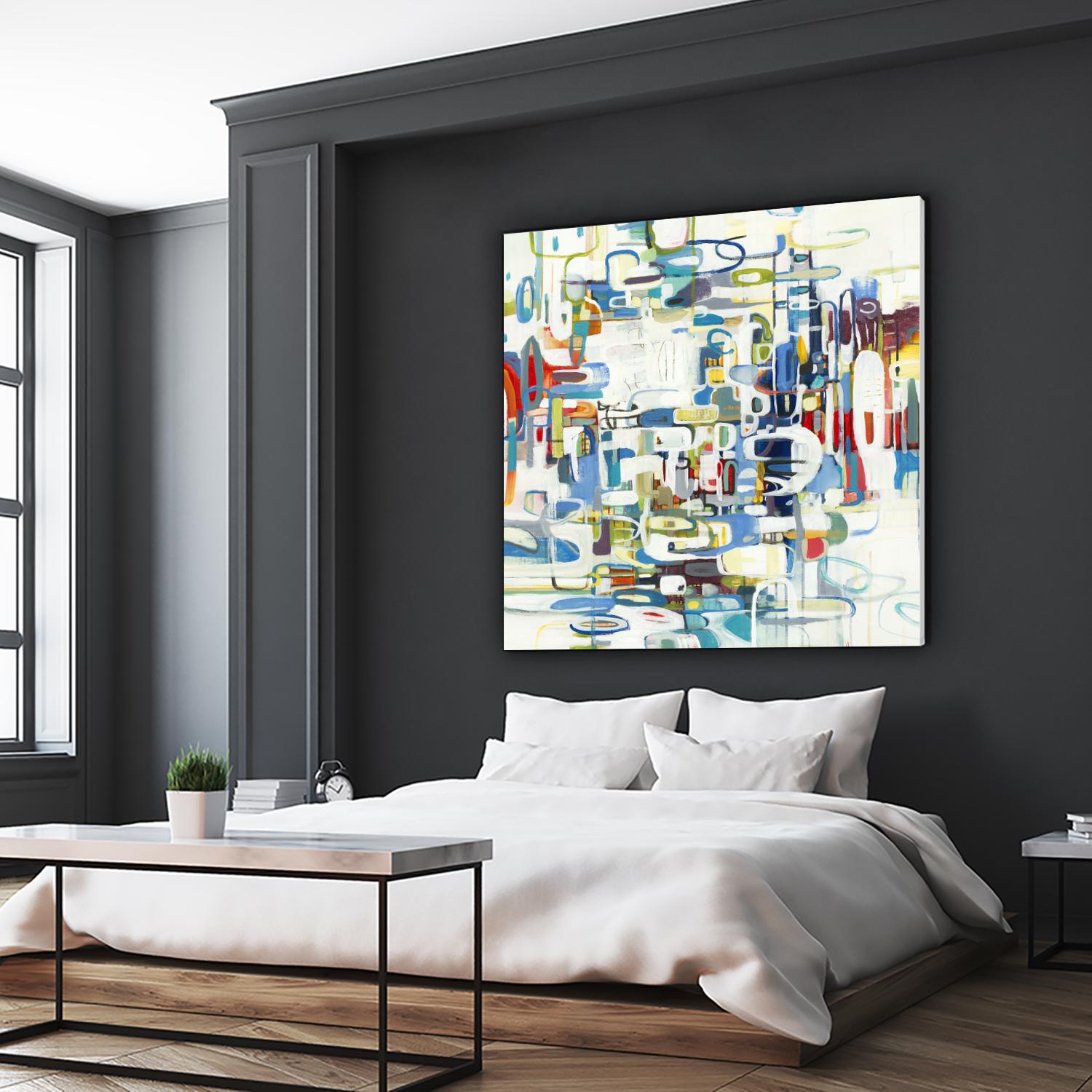 Retroactive by Lisa Ridgers on GIANT ART - blues, greens abstract