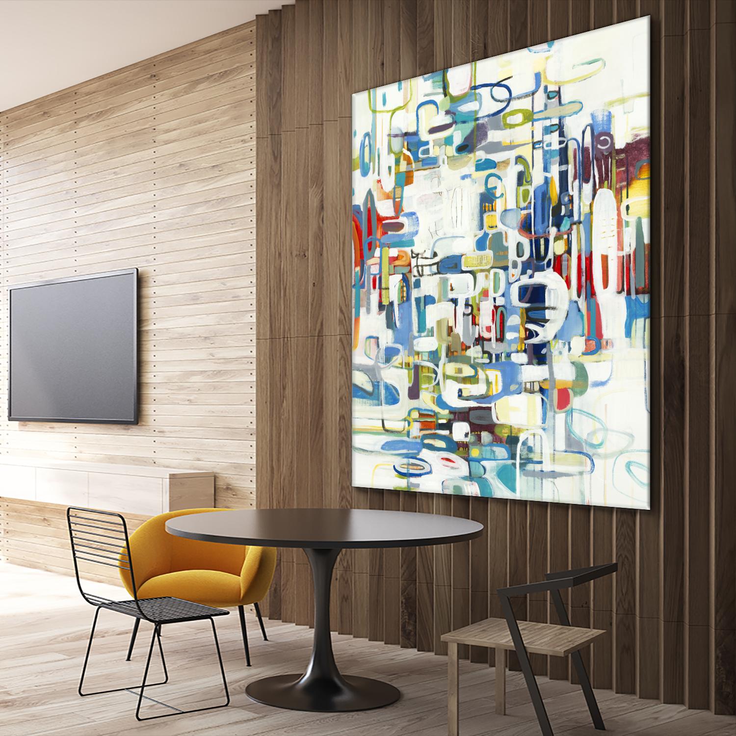 Retroactive by Lisa Ridgers on GIANT ART - blues, greens abstract