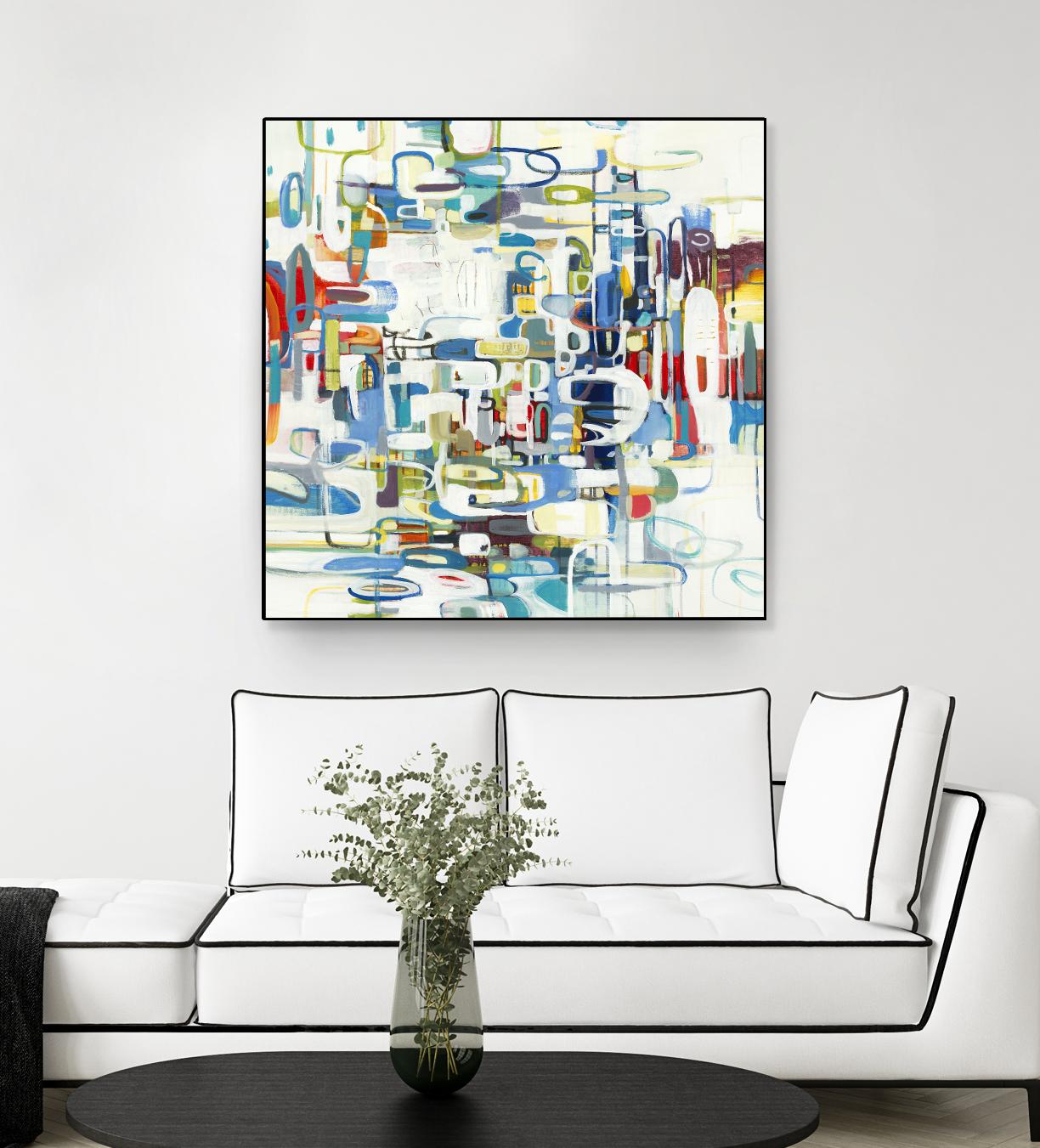 Retroactive by Lisa Ridgers on GIANT ART - blues, greens abstract