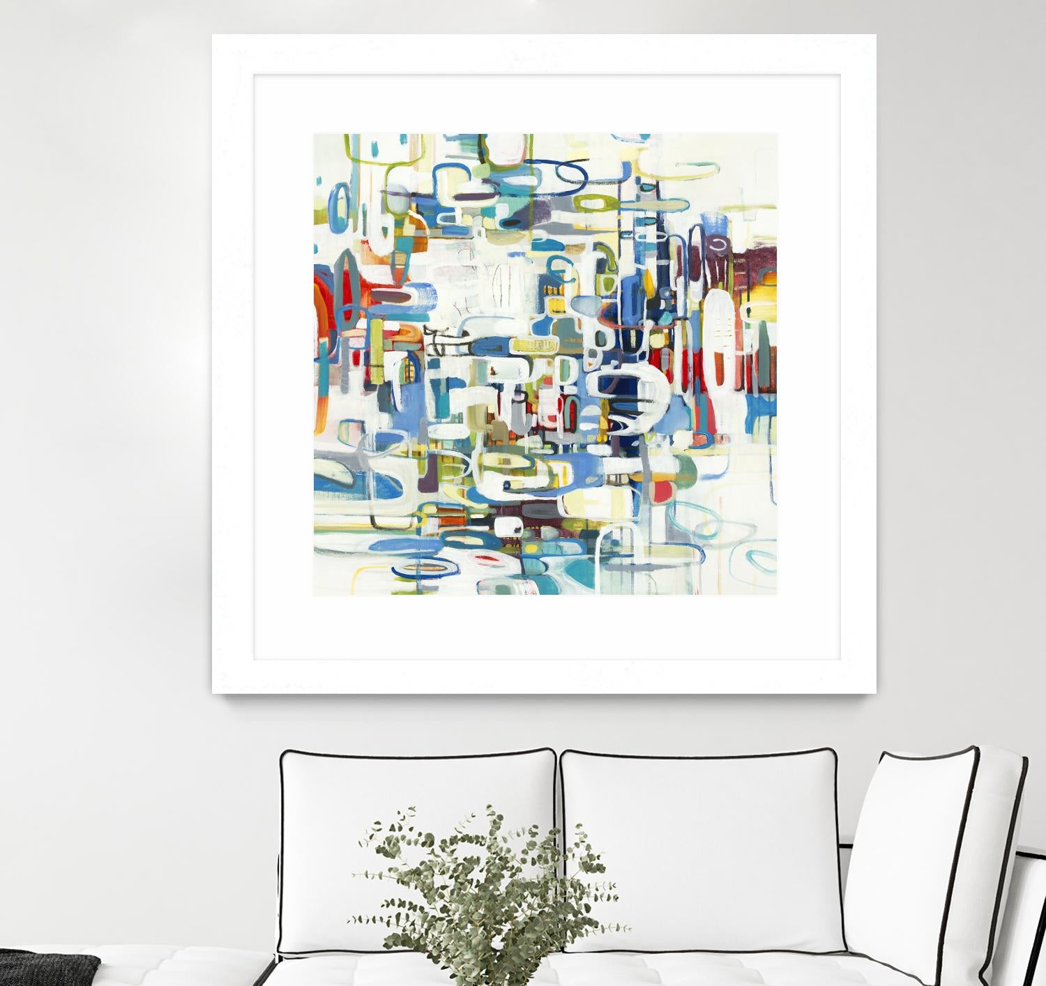 Retroactive by Lisa Ridgers on GIANT ART - blues, greens abstract