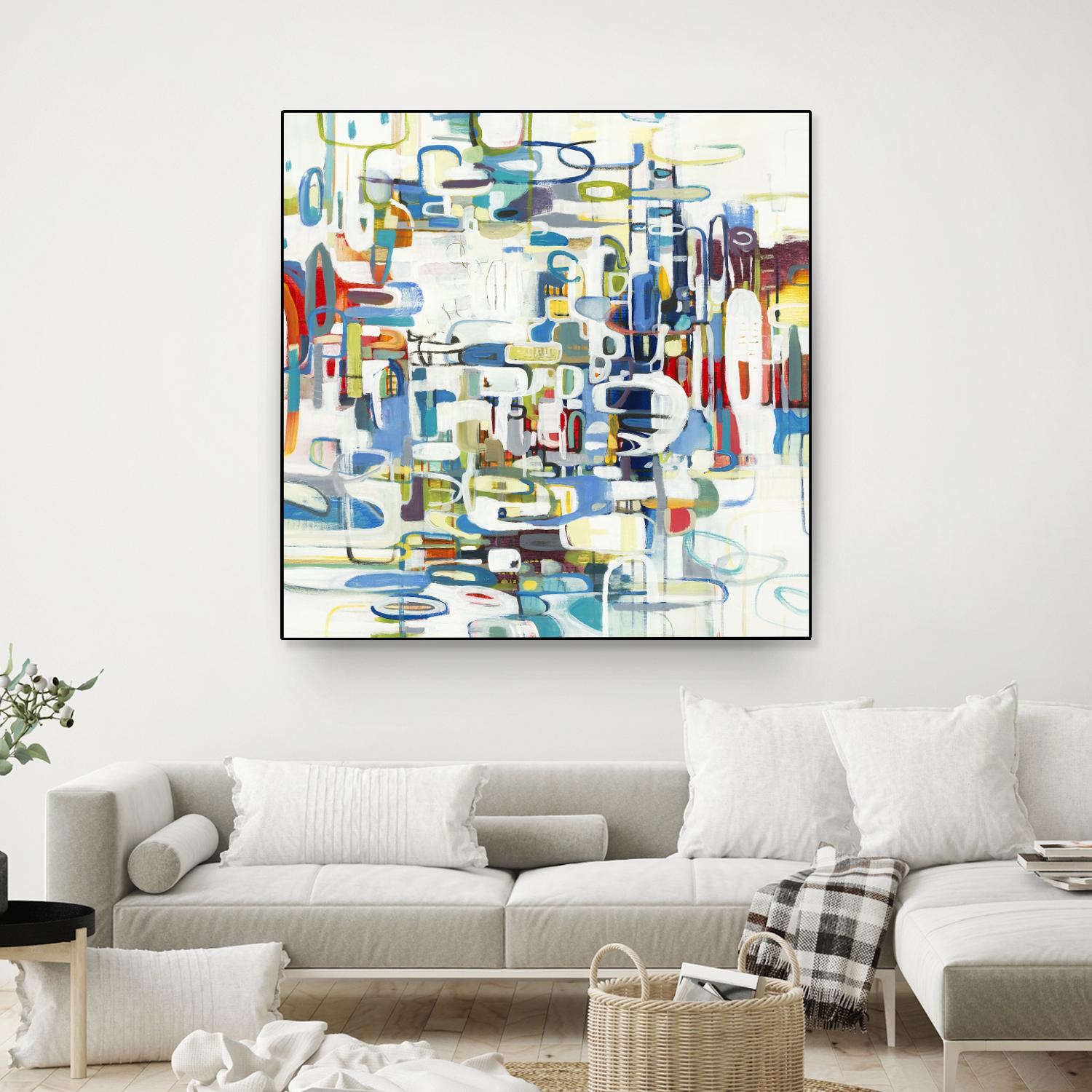 Retroactive by Lisa Ridgers on GIANT ART - blues, greens abstract