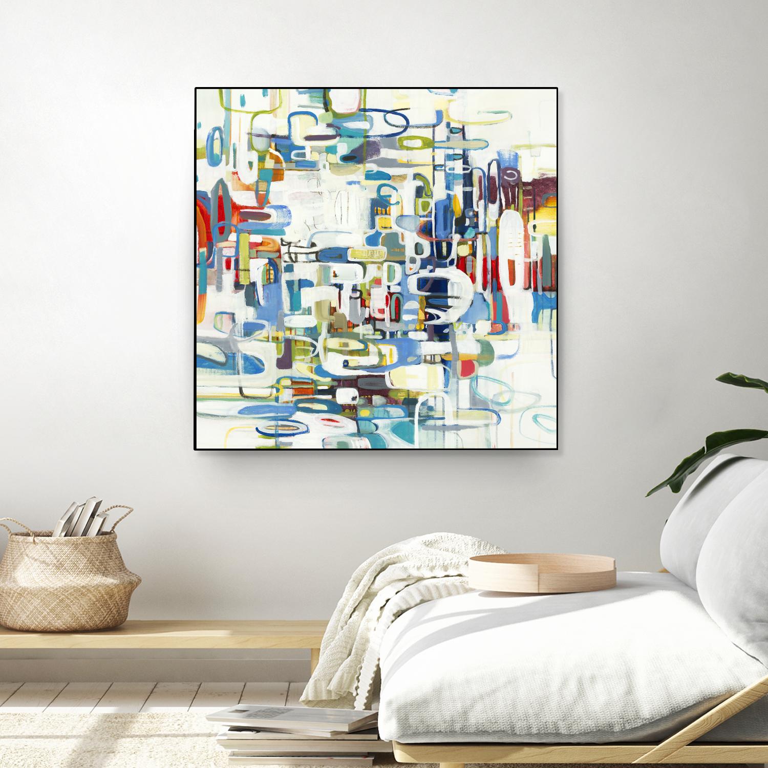 Retroactive by Lisa Ridgers on GIANT ART - blues, greens abstract