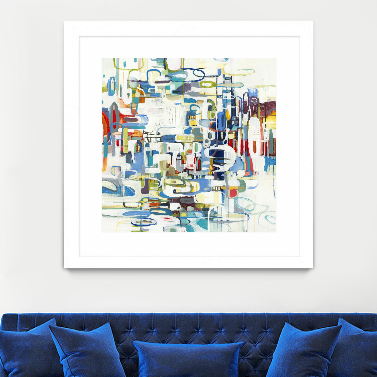 Retroactive by Lisa Ridgers on GIANT ART - blues, greens abstract