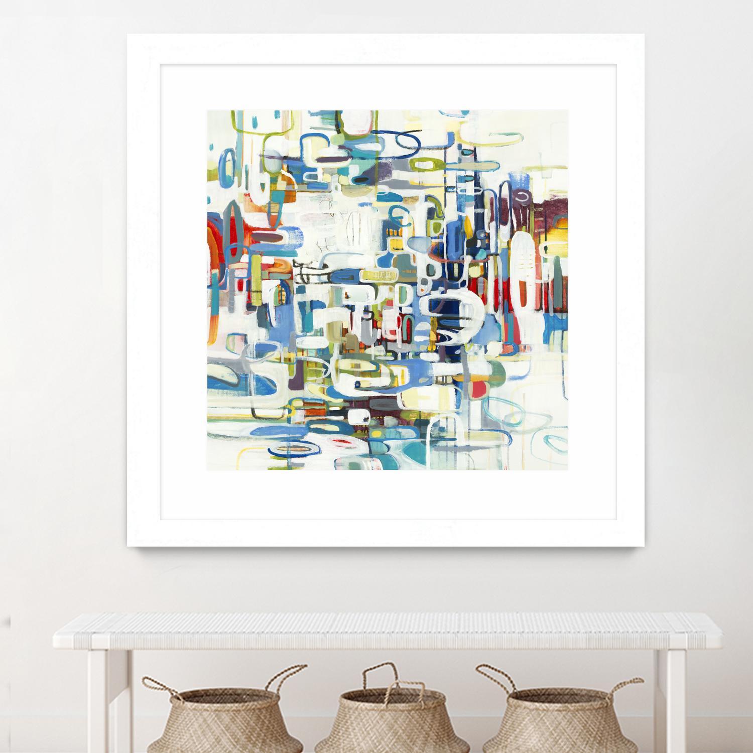 Retroactive by Lisa Ridgers on GIANT ART - blues, greens abstract