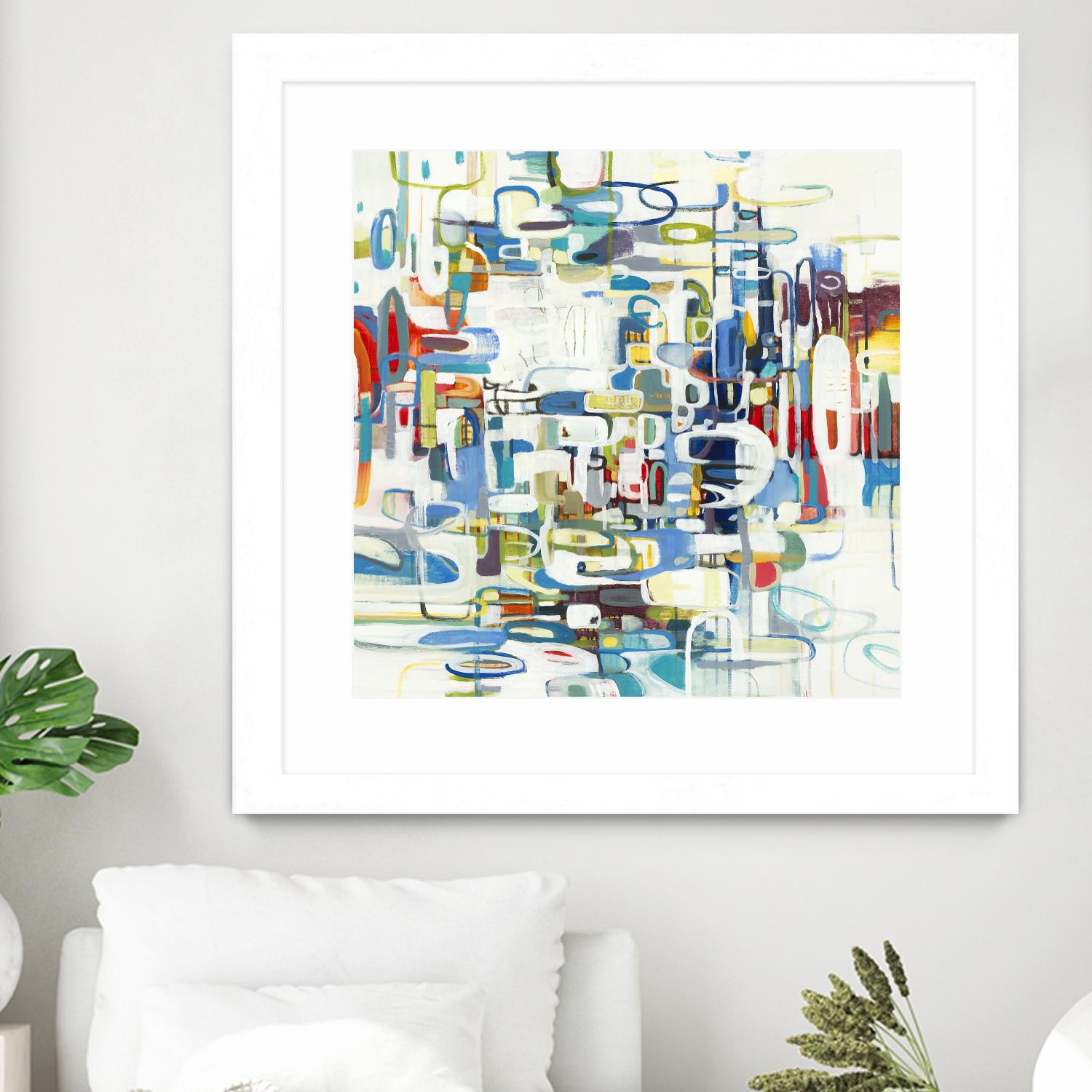 Retroactive by Lisa Ridgers on GIANT ART - blues, greens abstract