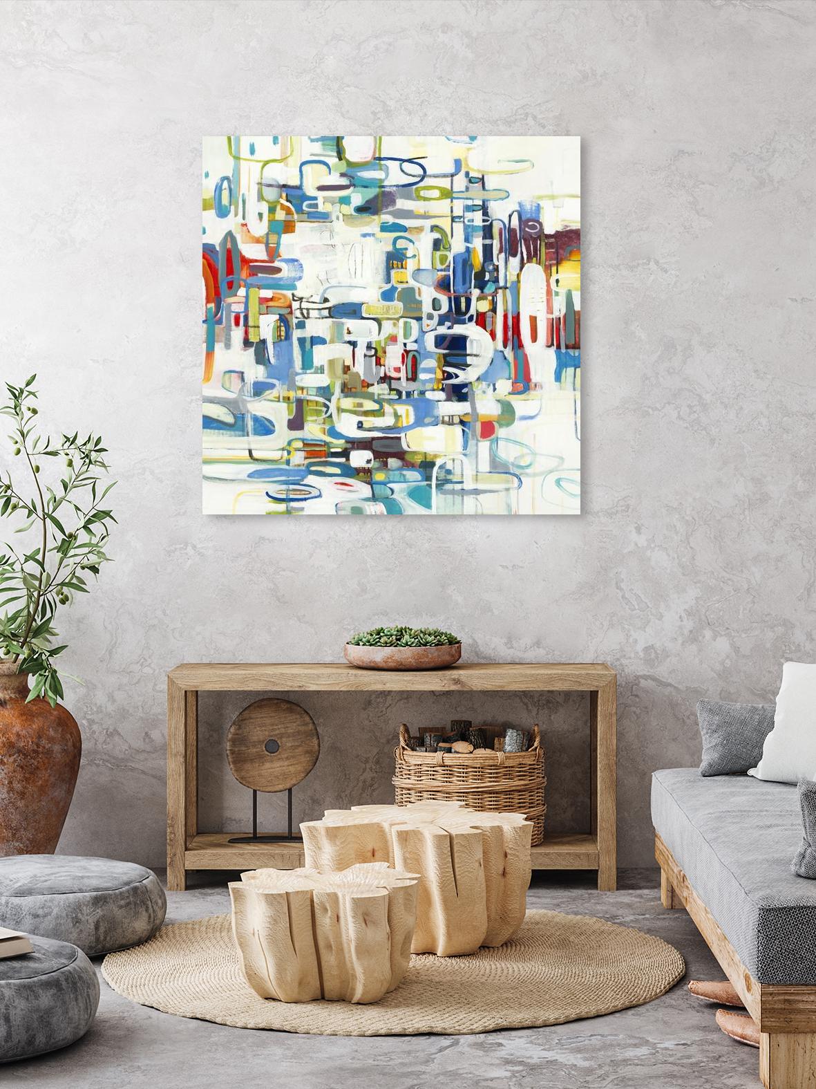 Retroactive by Lisa Ridgers on GIANT ART - blues, greens abstract