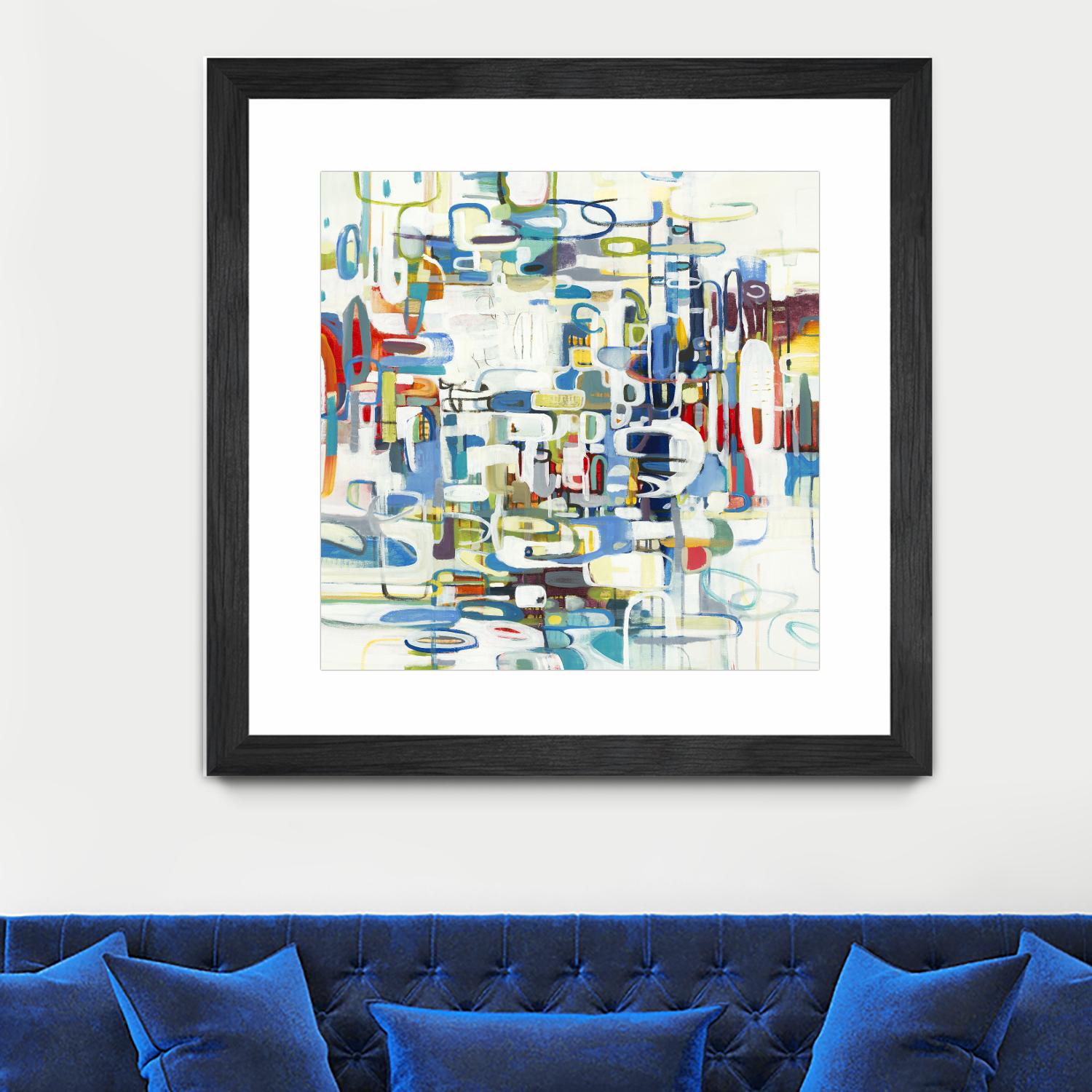 Retroactive by Lisa Ridgers on GIANT ART - blues, greens abstract