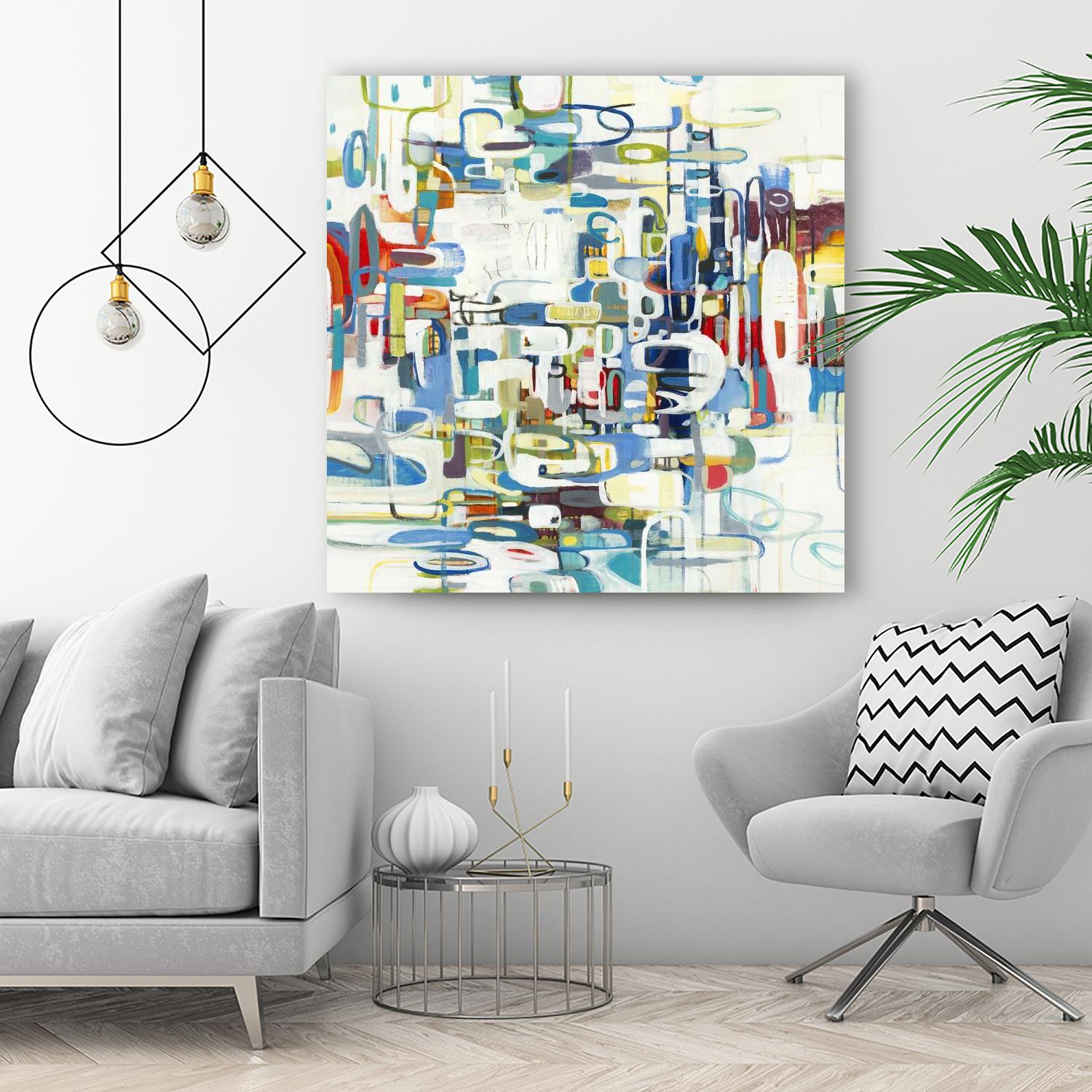 Retroactive by Lisa Ridgers on GIANT ART - blues, greens abstract