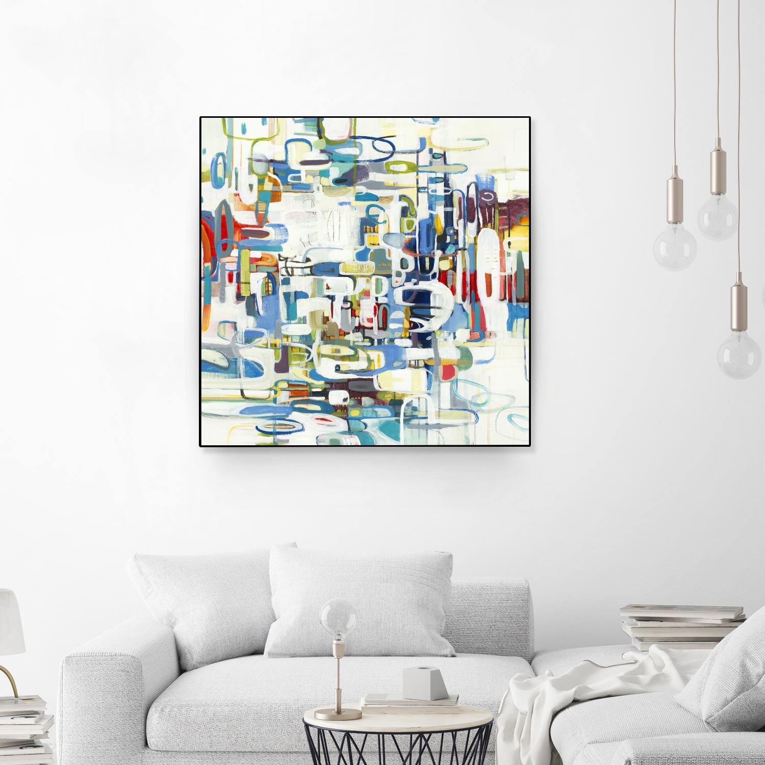 Retroactive by Lisa Ridgers on GIANT ART - blues, greens abstract