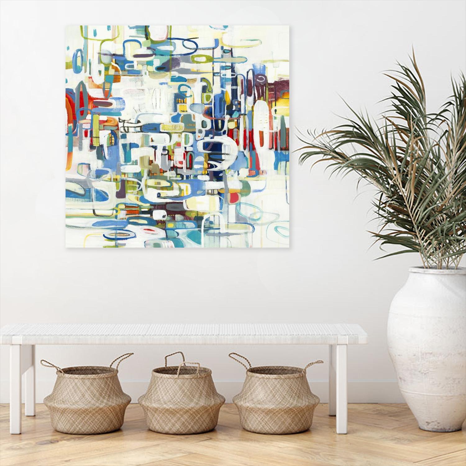 Retroactive by Lisa Ridgers on GIANT ART - blues, greens abstract