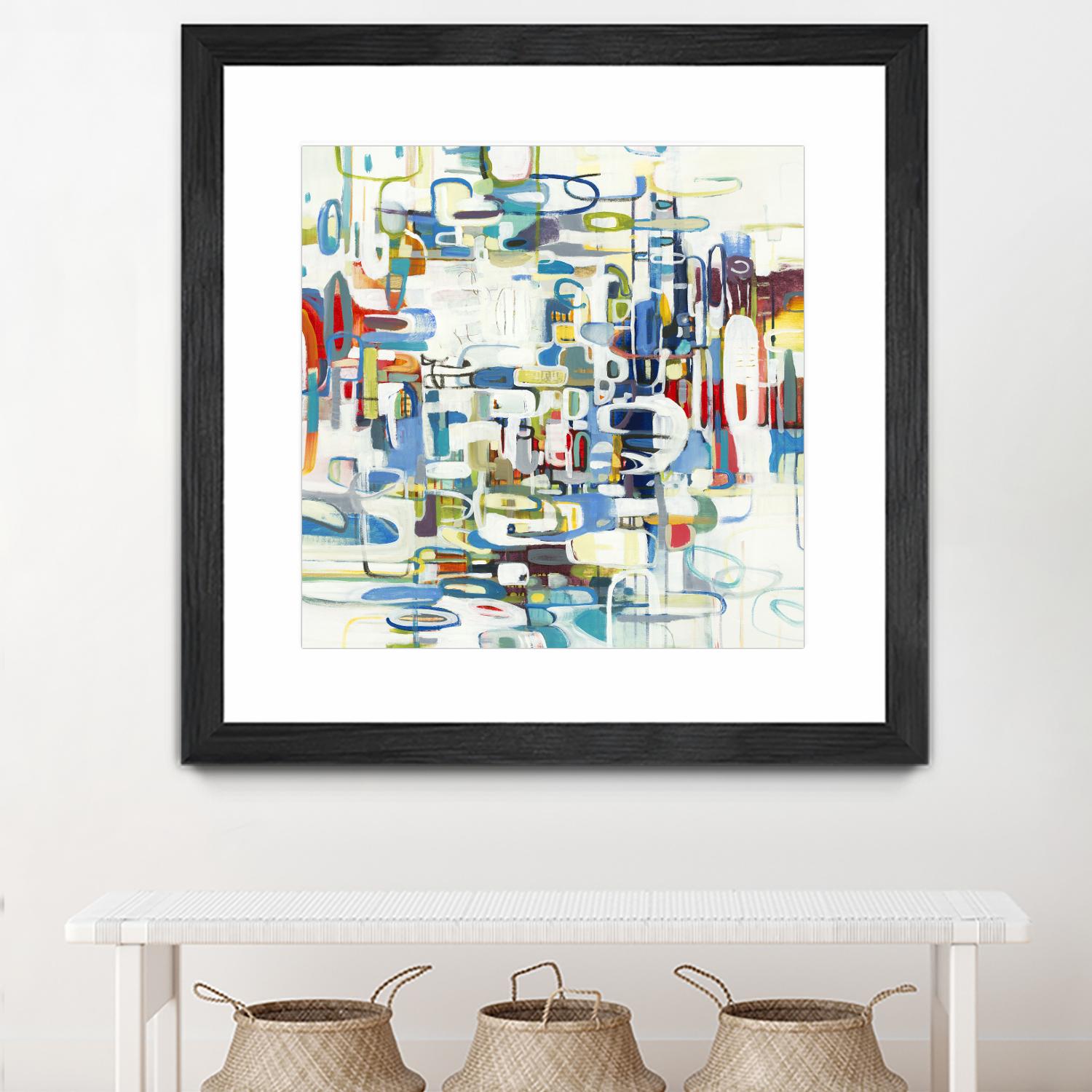 Retroactive by Lisa Ridgers on GIANT ART - blues, greens abstract