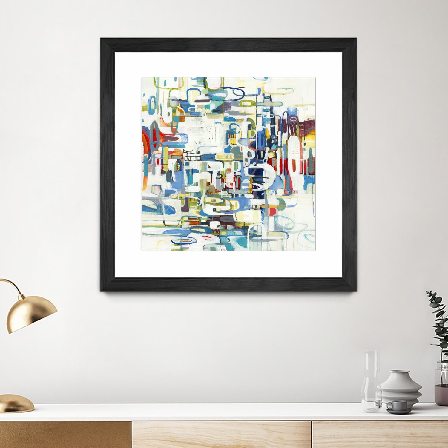 Retroactive by Lisa Ridgers on GIANT ART - blues, greens abstract