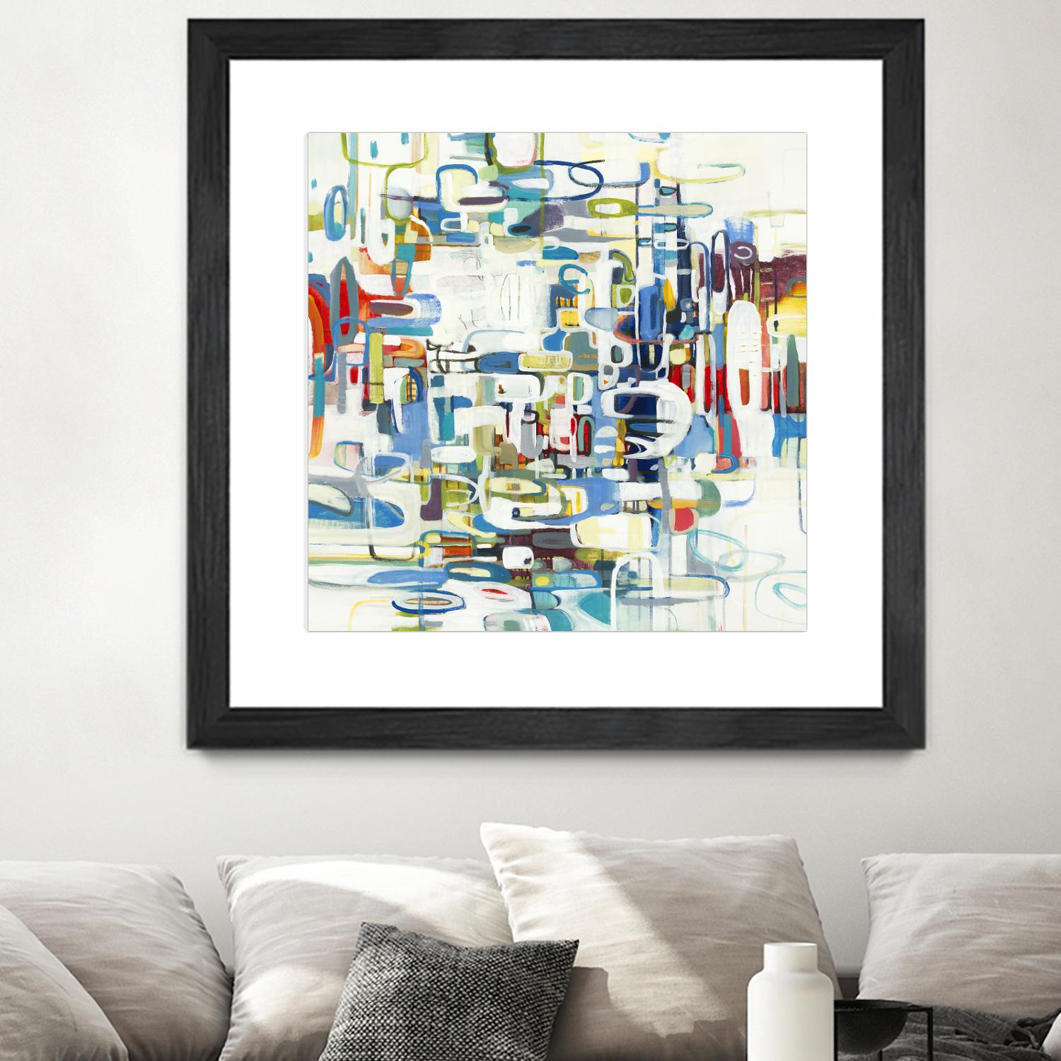 Retroactive by Lisa Ridgers on GIANT ART - blues, greens abstract