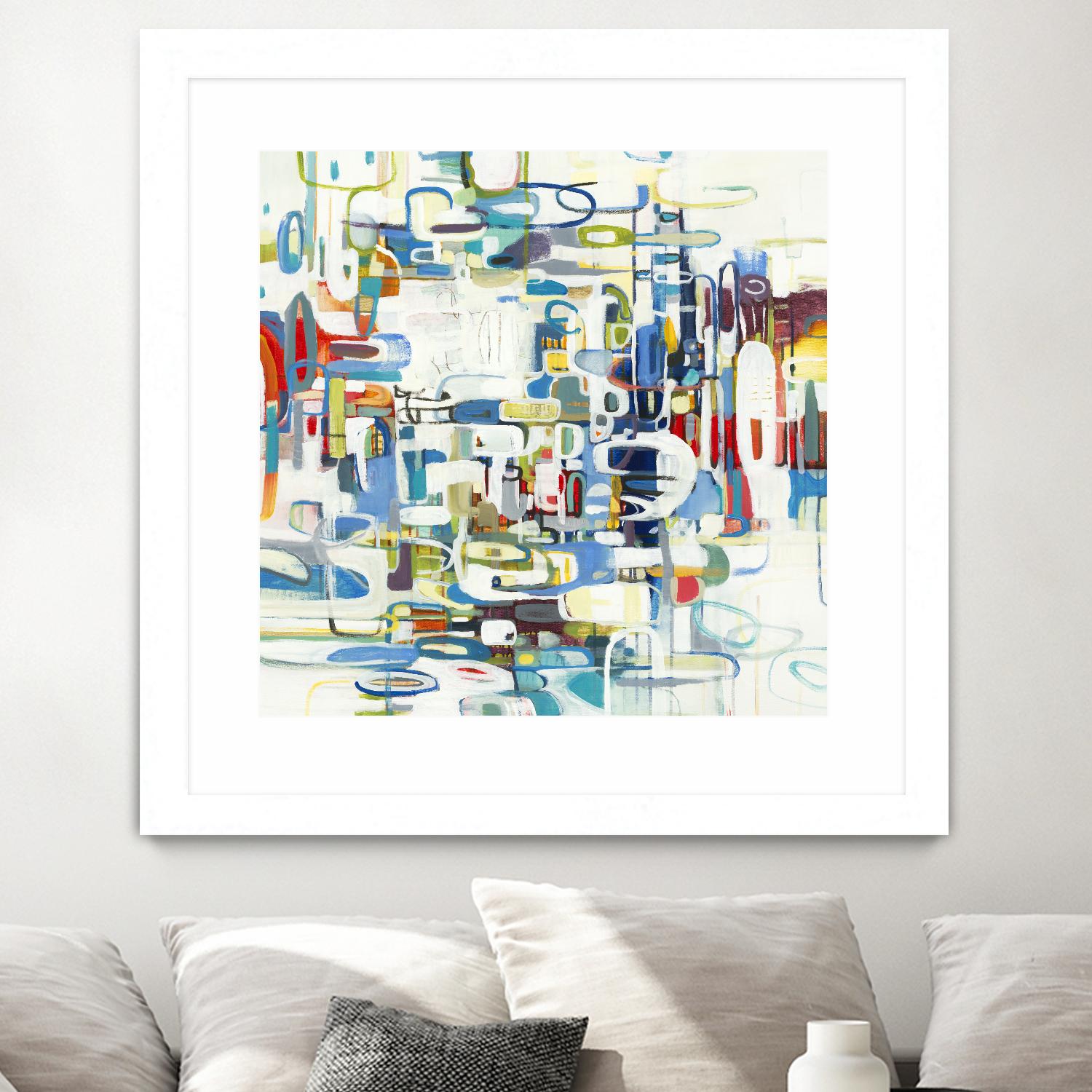 Retroactive by Lisa Ridgers on GIANT ART - blues, greens abstract