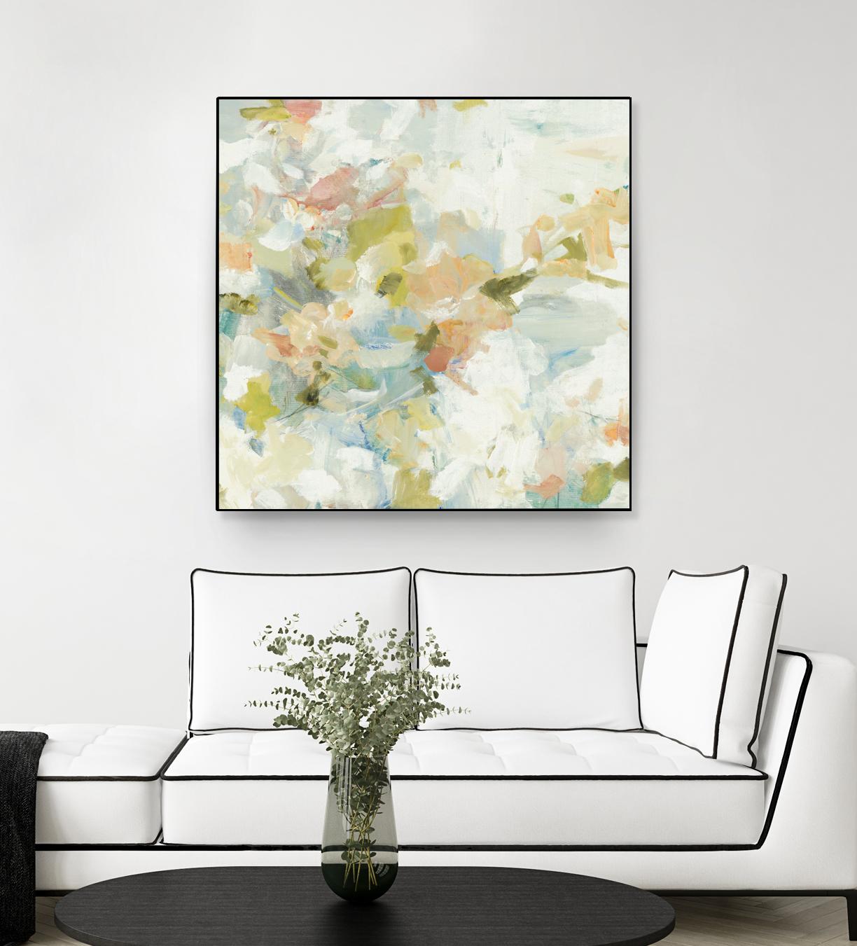 Rhythm & Flow V1 by Lisa Ridgers on GIANT ART - greens geometric shapes