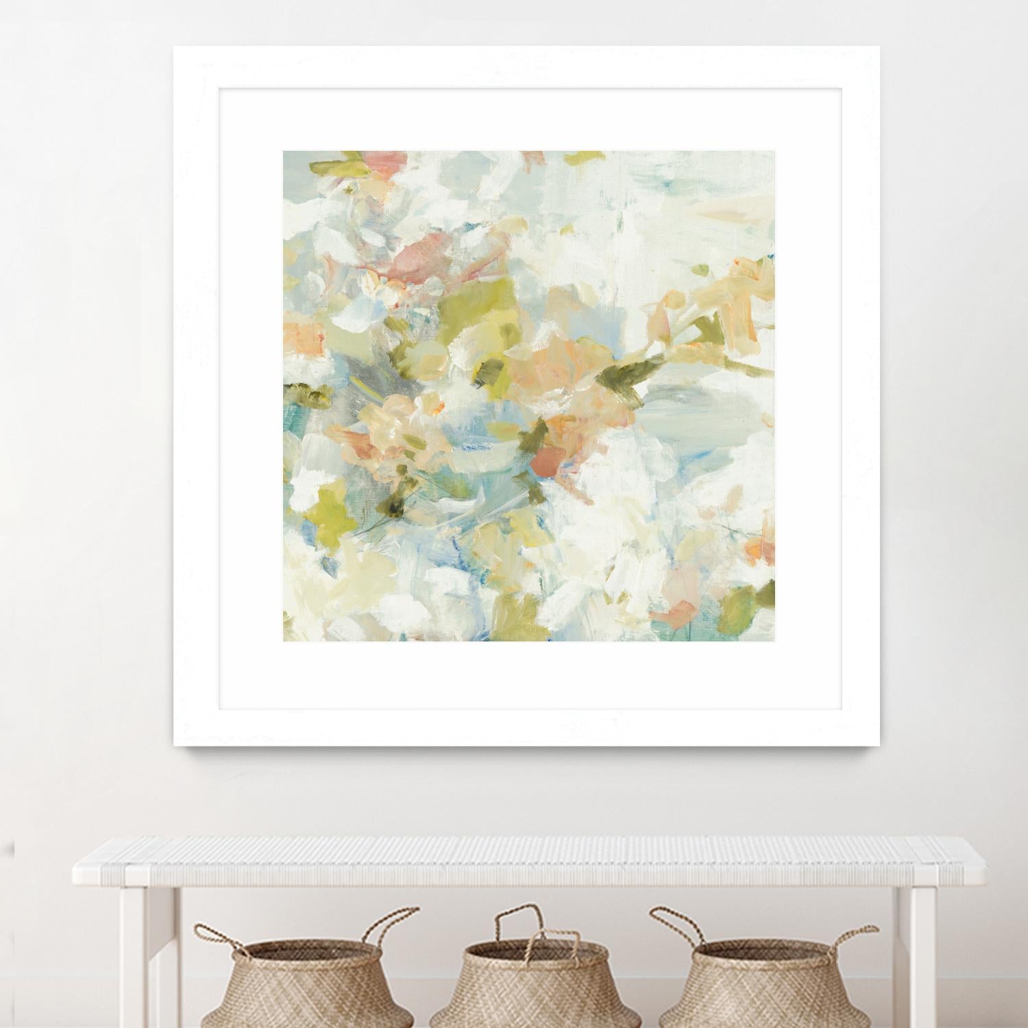 Rhythm & Flow V1 by Lisa Ridgers on GIANT ART - greens geometric shapes