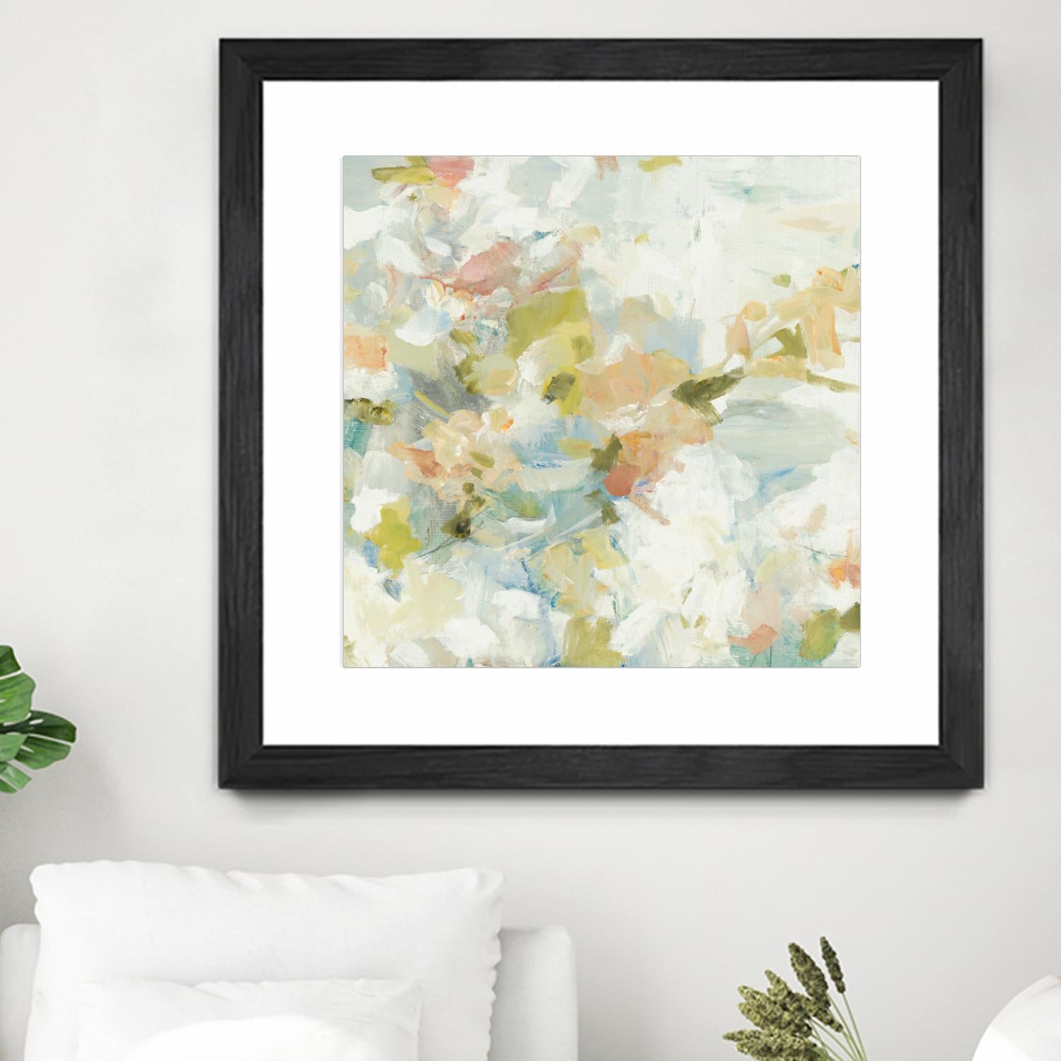 Rhythm & Flow V1 by Lisa Ridgers on GIANT ART - greens geometric shapes