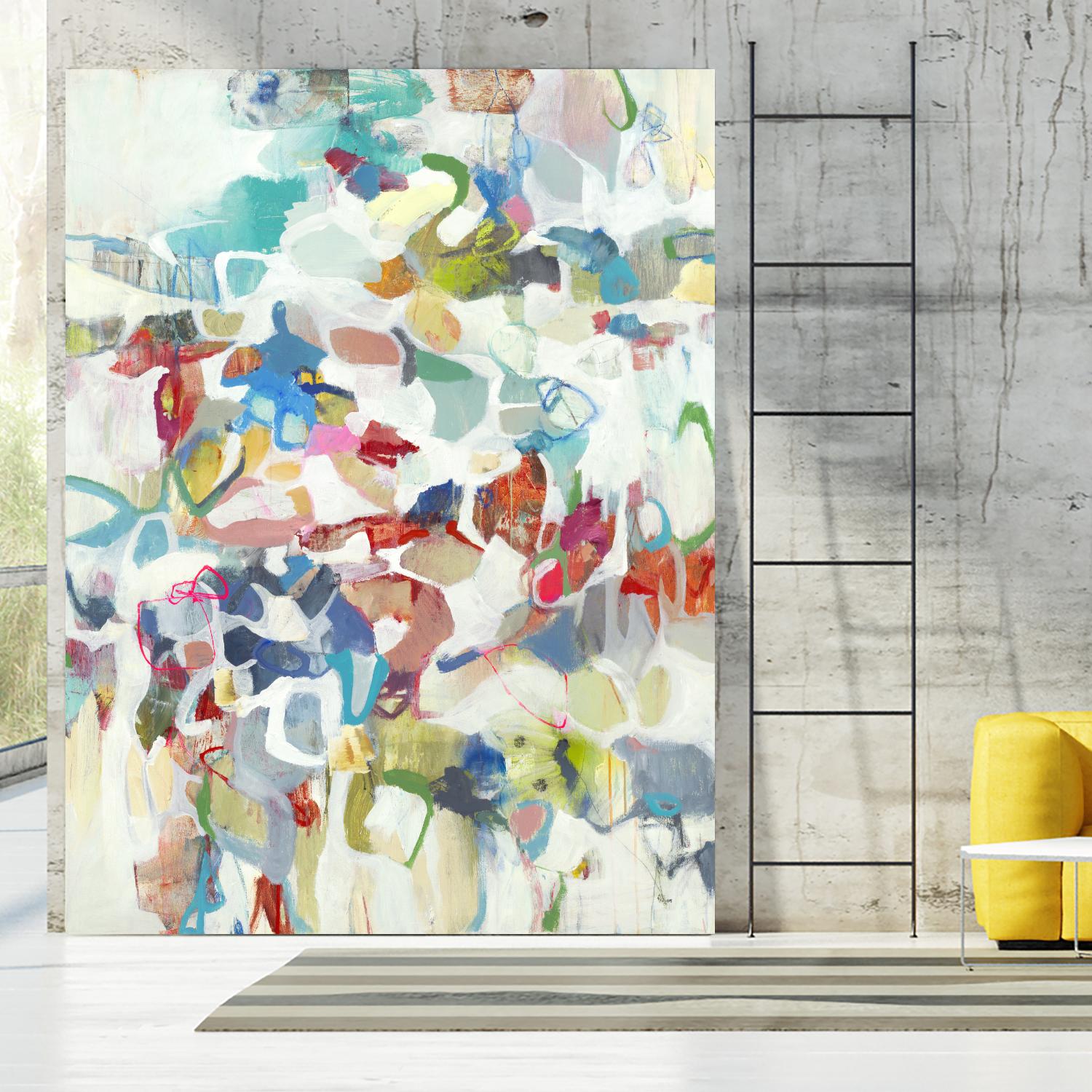Now & Then I V3 by Lisa Ridgers on GIANT ART - whites & creams abstract