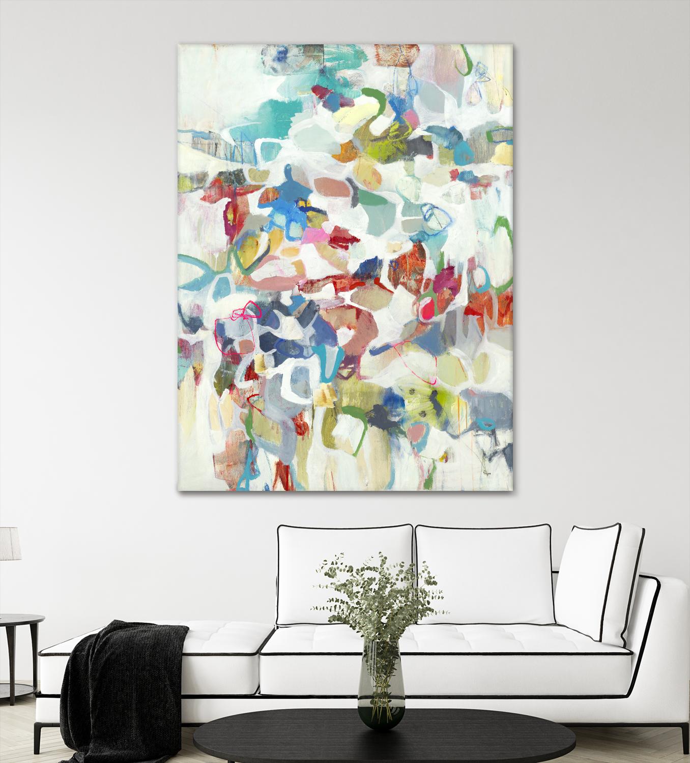 Now & Then I V3 by Lisa Ridgers on GIANT ART - whites & creams abstract