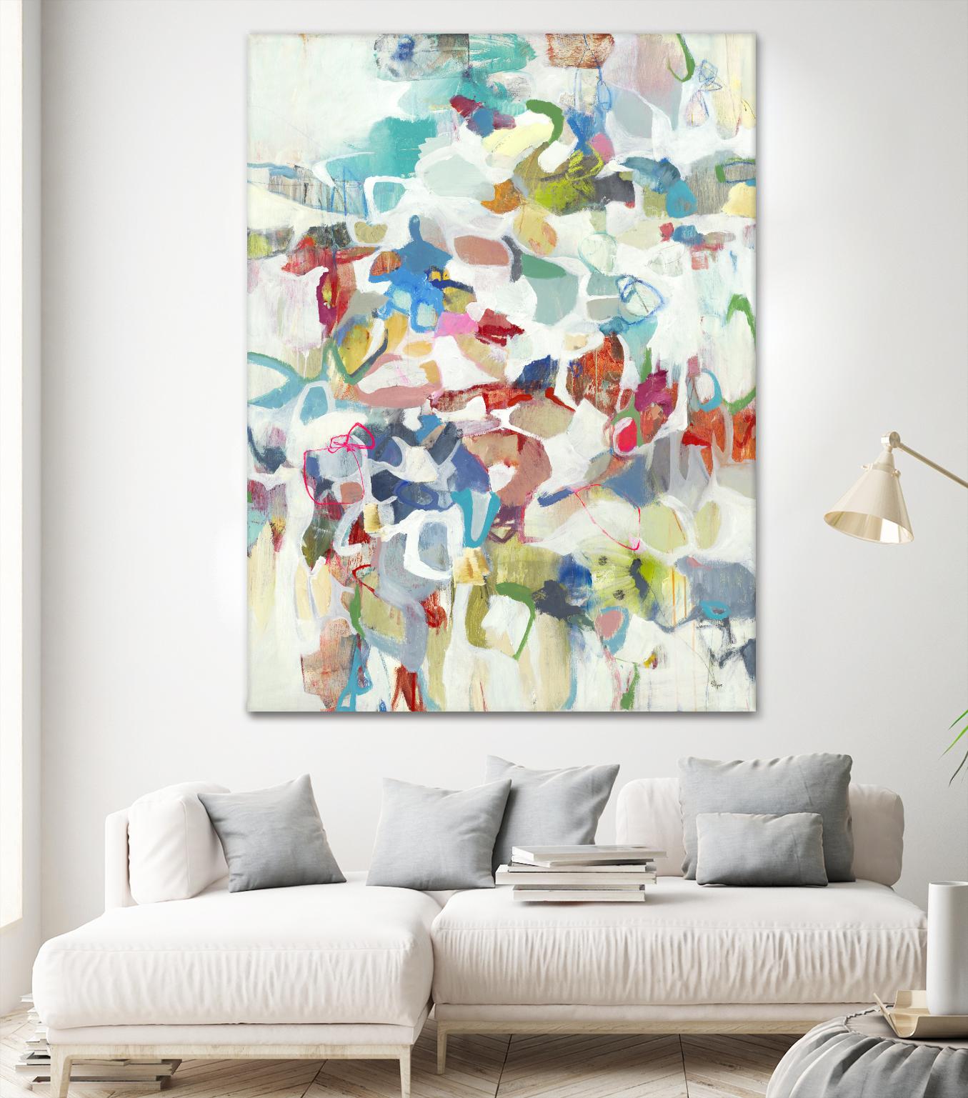 Now & Then I V3 by Lisa Ridgers on GIANT ART - whites & creams abstract
