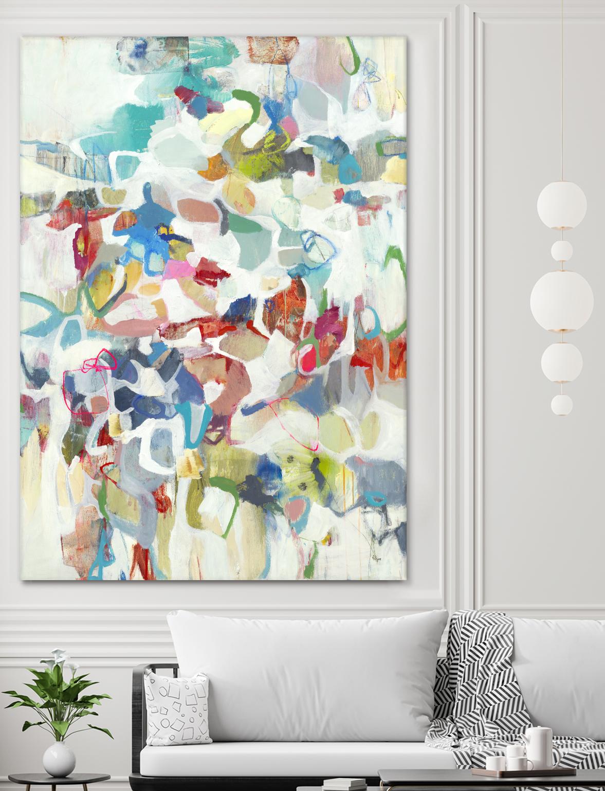 Now & Then I V3 by Lisa Ridgers on GIANT ART - whites & creams abstract