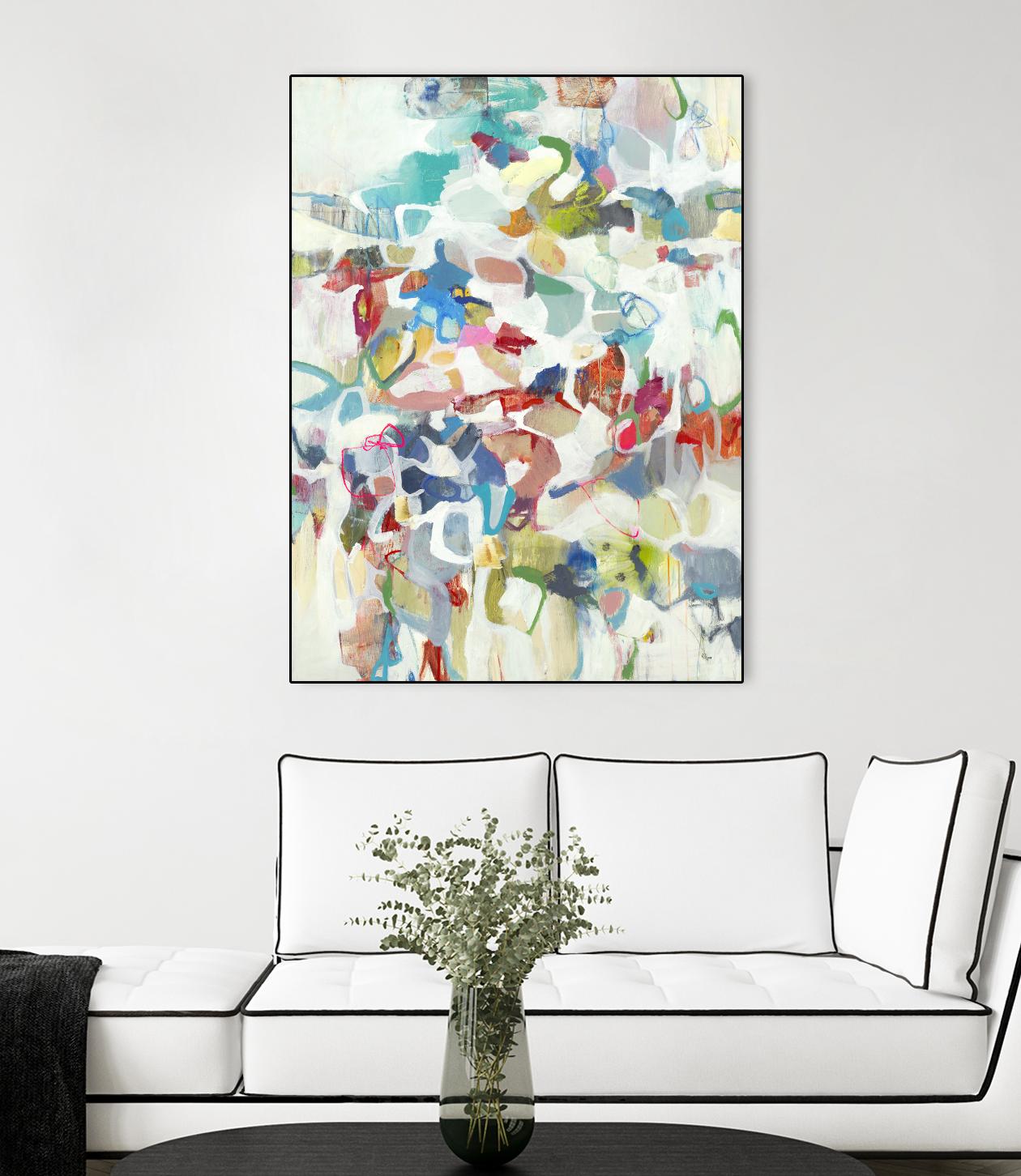 Now & Then I V3 by Lisa Ridgers on GIANT ART - whites & creams abstract