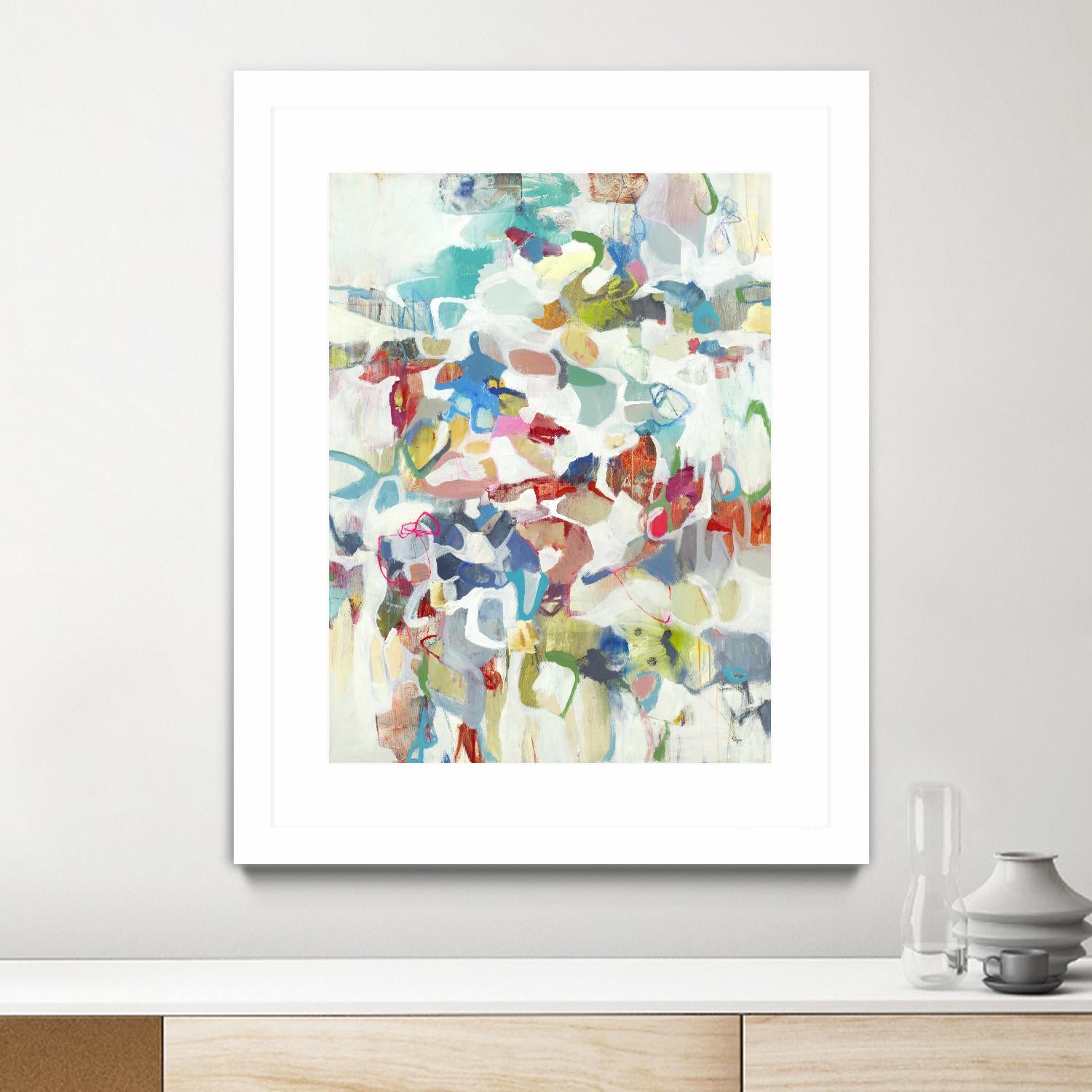 Now & Then I V3 by Lisa Ridgers on GIANT ART - whites & creams abstract