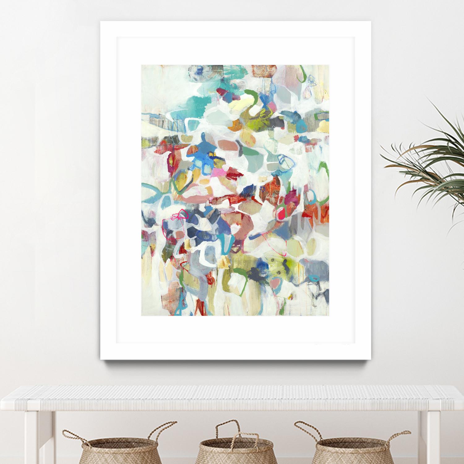 Now & Then I V3 by Lisa Ridgers on GIANT ART - whites & creams abstract