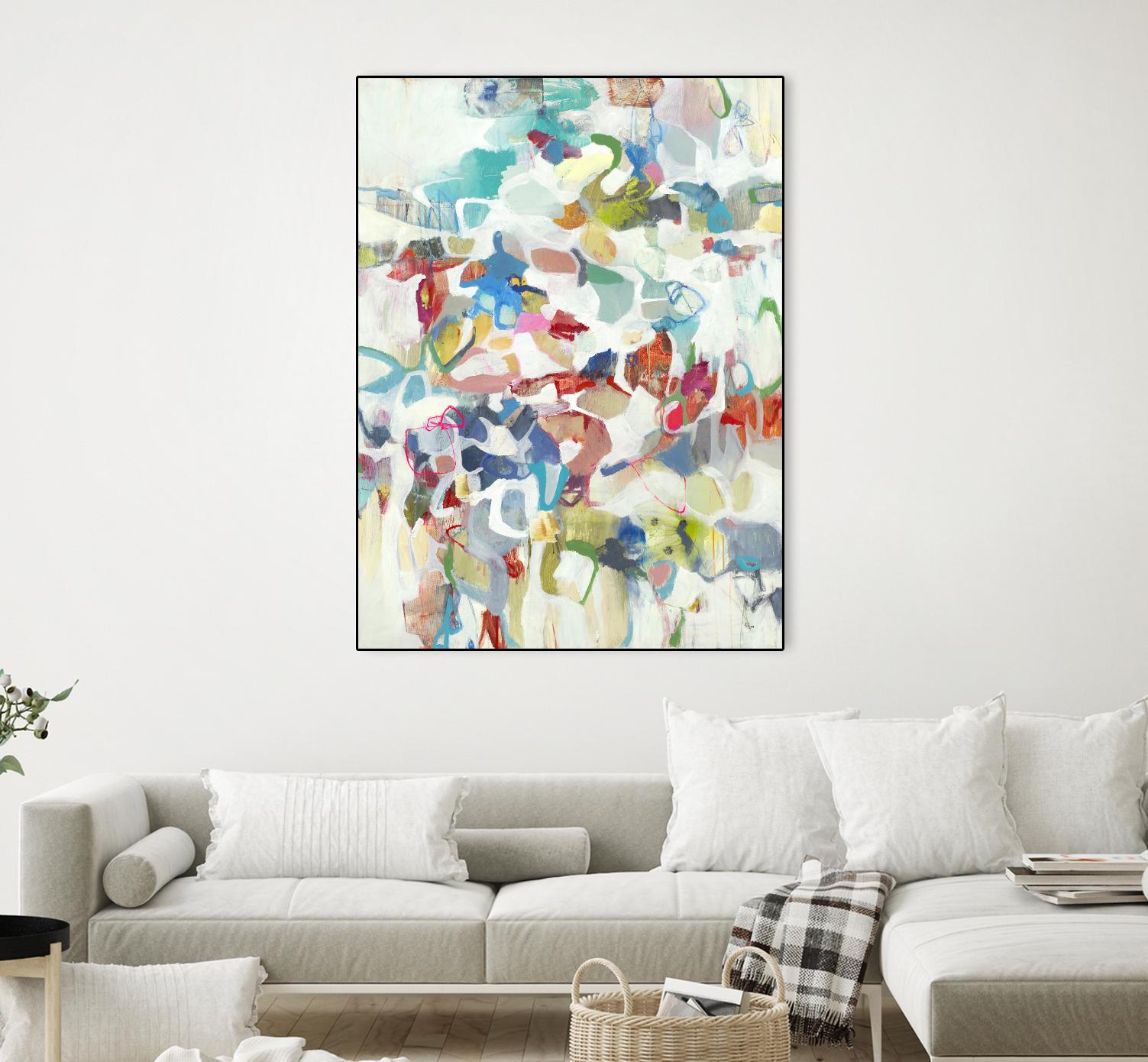 Now & Then I V3 by Lisa Ridgers on GIANT ART - whites & creams abstract