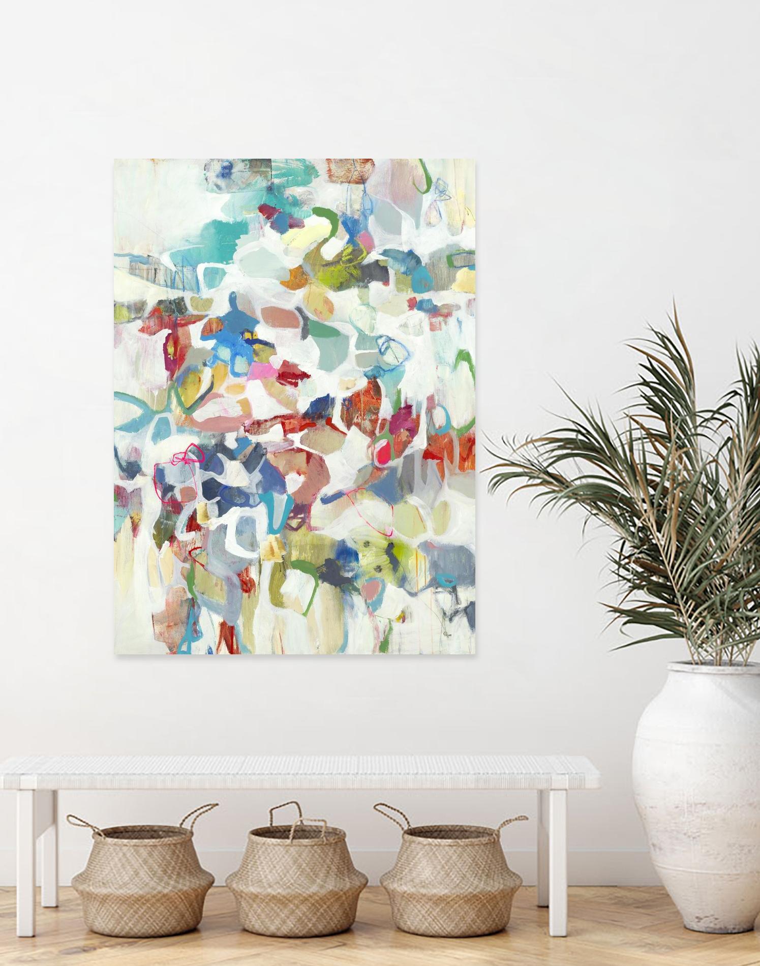 Now & Then I V3 by Lisa Ridgers on GIANT ART - whites & creams abstract