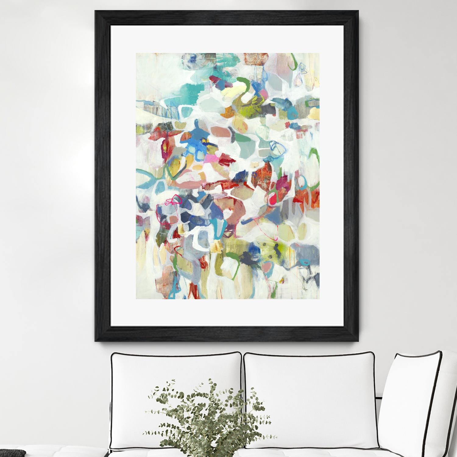 Now & Then I V3 by Lisa Ridgers on GIANT ART - whites & creams abstract