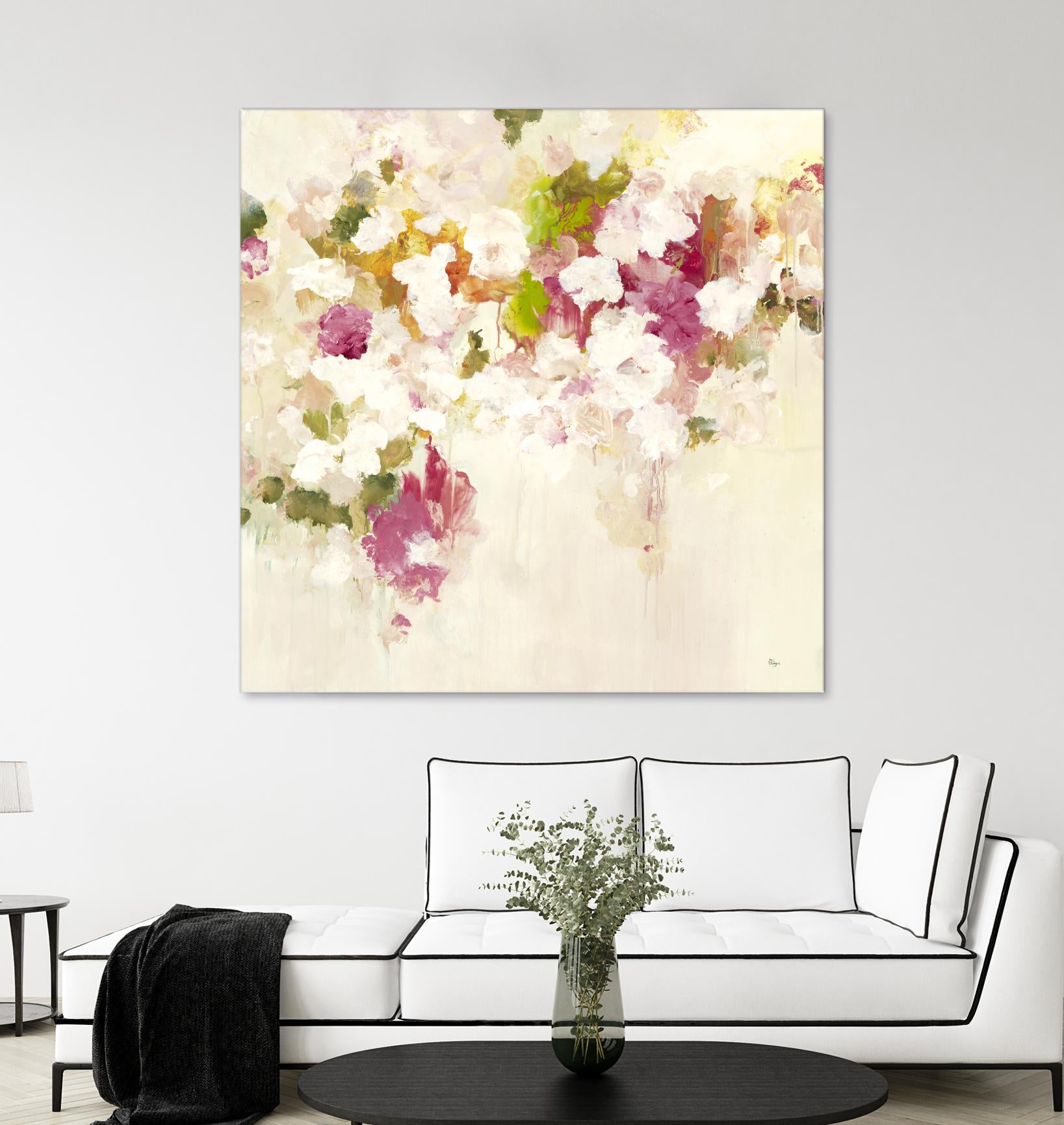 Floral Blush V2 by Lisa Ridgers on GIANT ART - whites & creams abstracted florals