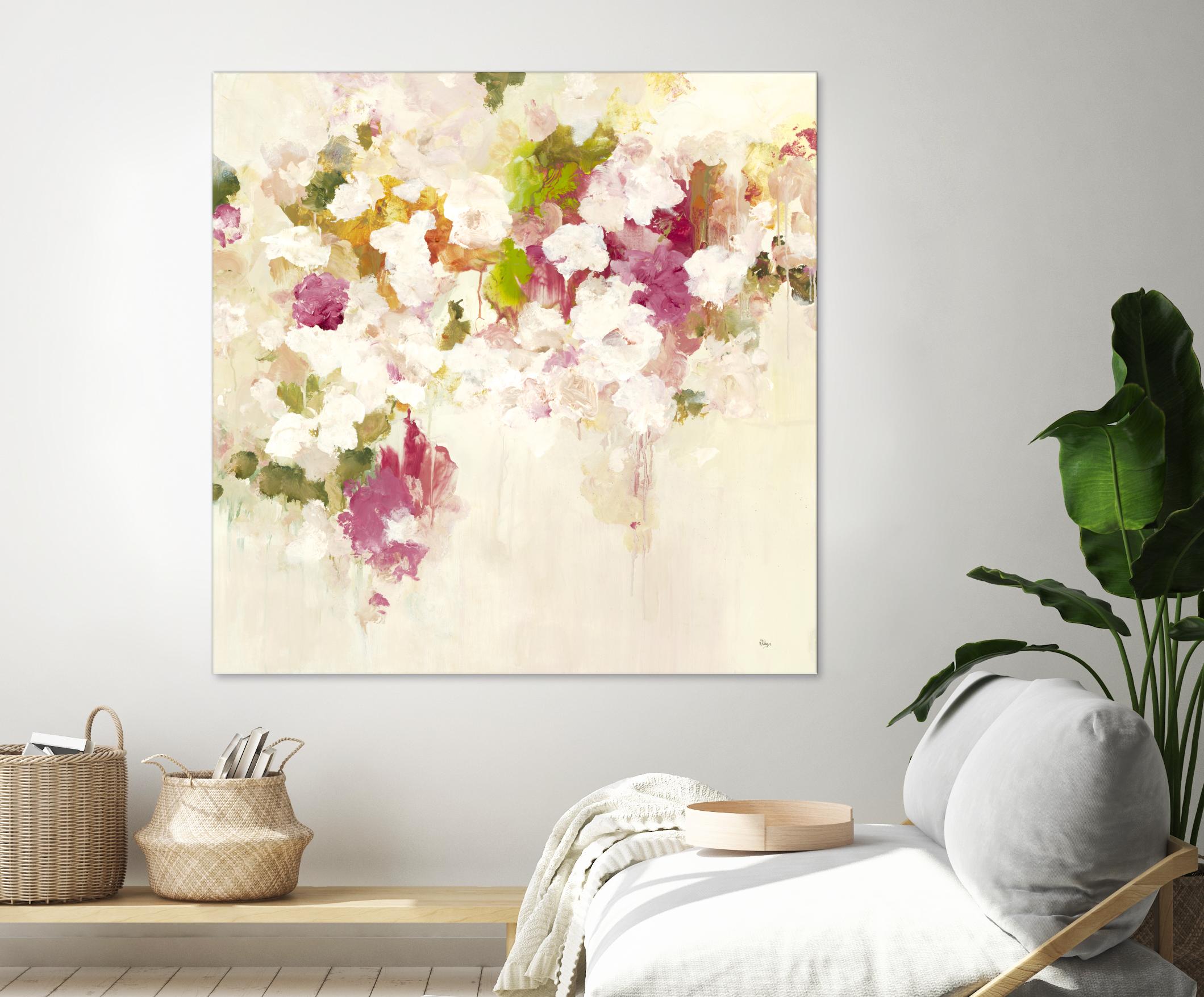 Floral Blush V2 by Lisa Ridgers on GIANT ART - whites & creams abstracted florals