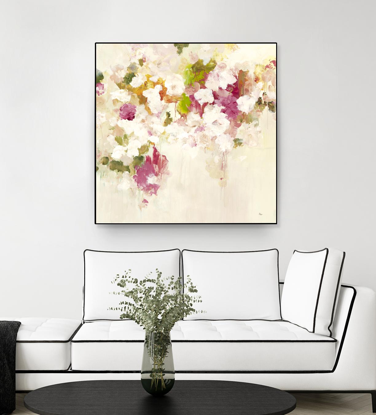 Floral Blush V2 by Lisa Ridgers on GIANT ART - whites & creams abstracted florals