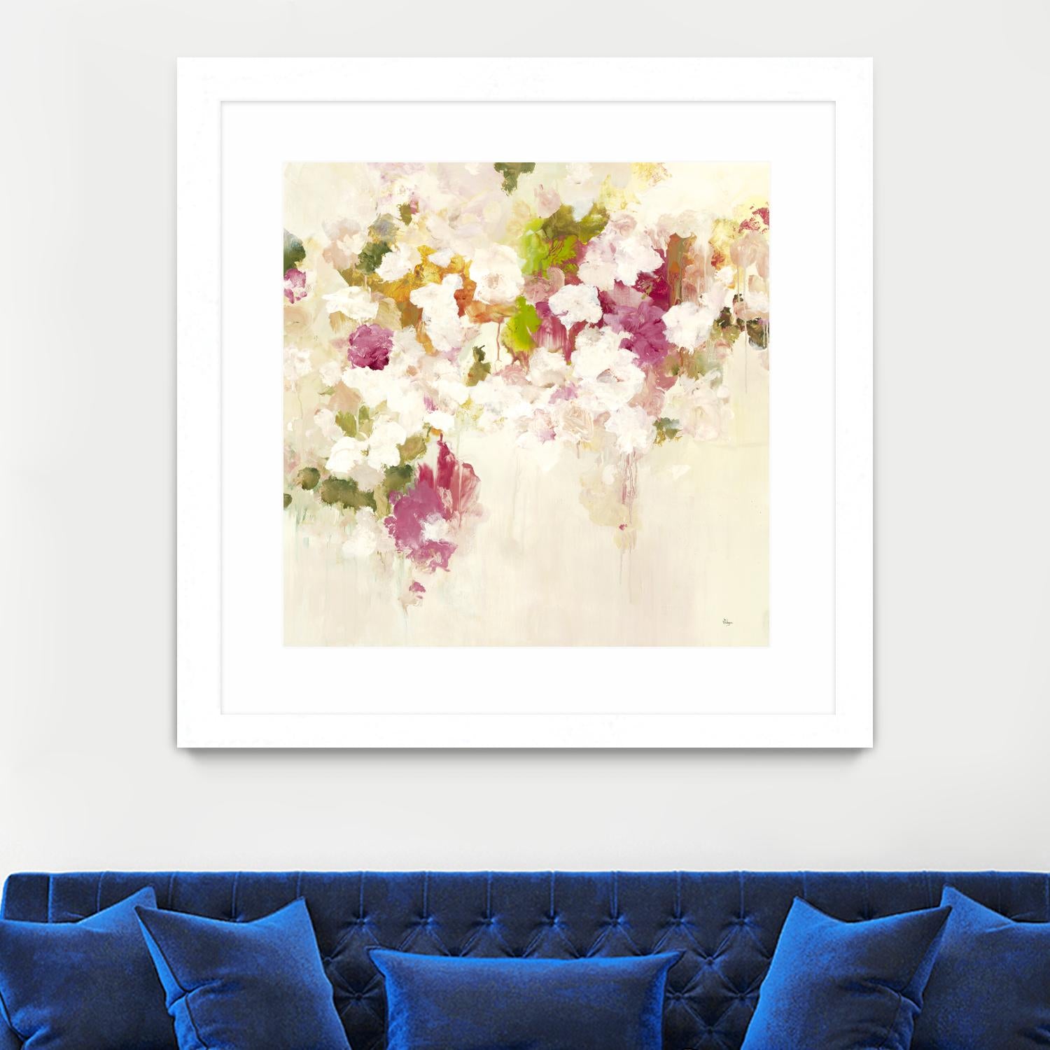 Floral Blush V2 by Lisa Ridgers on GIANT ART - whites & creams abstracted florals