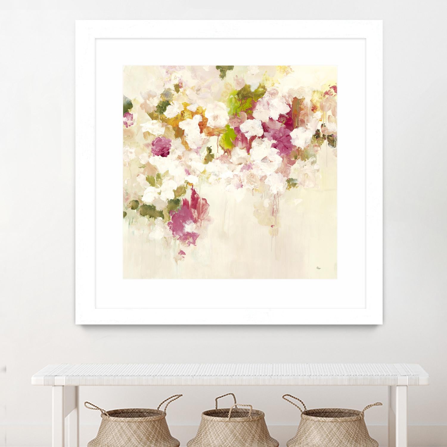 Floral Blush V2 by Lisa Ridgers on GIANT ART - whites & creams abstracted florals