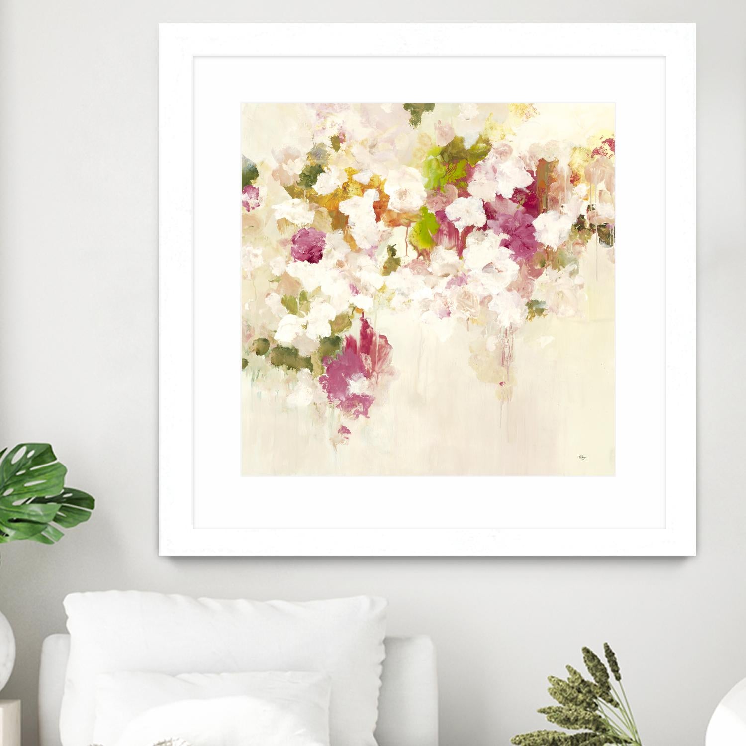 Floral Blush V2 by Lisa Ridgers on GIANT ART - whites & creams abstracted florals