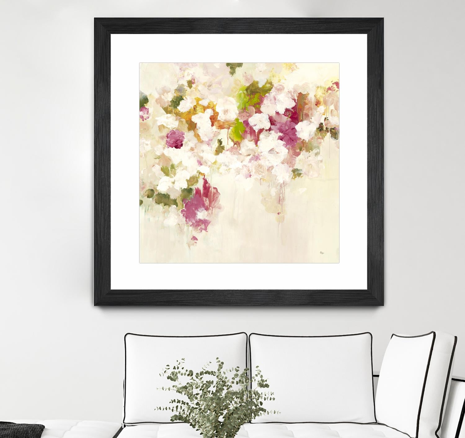 Floral Blush V2 by Lisa Ridgers on GIANT ART - whites & creams abstracted florals
