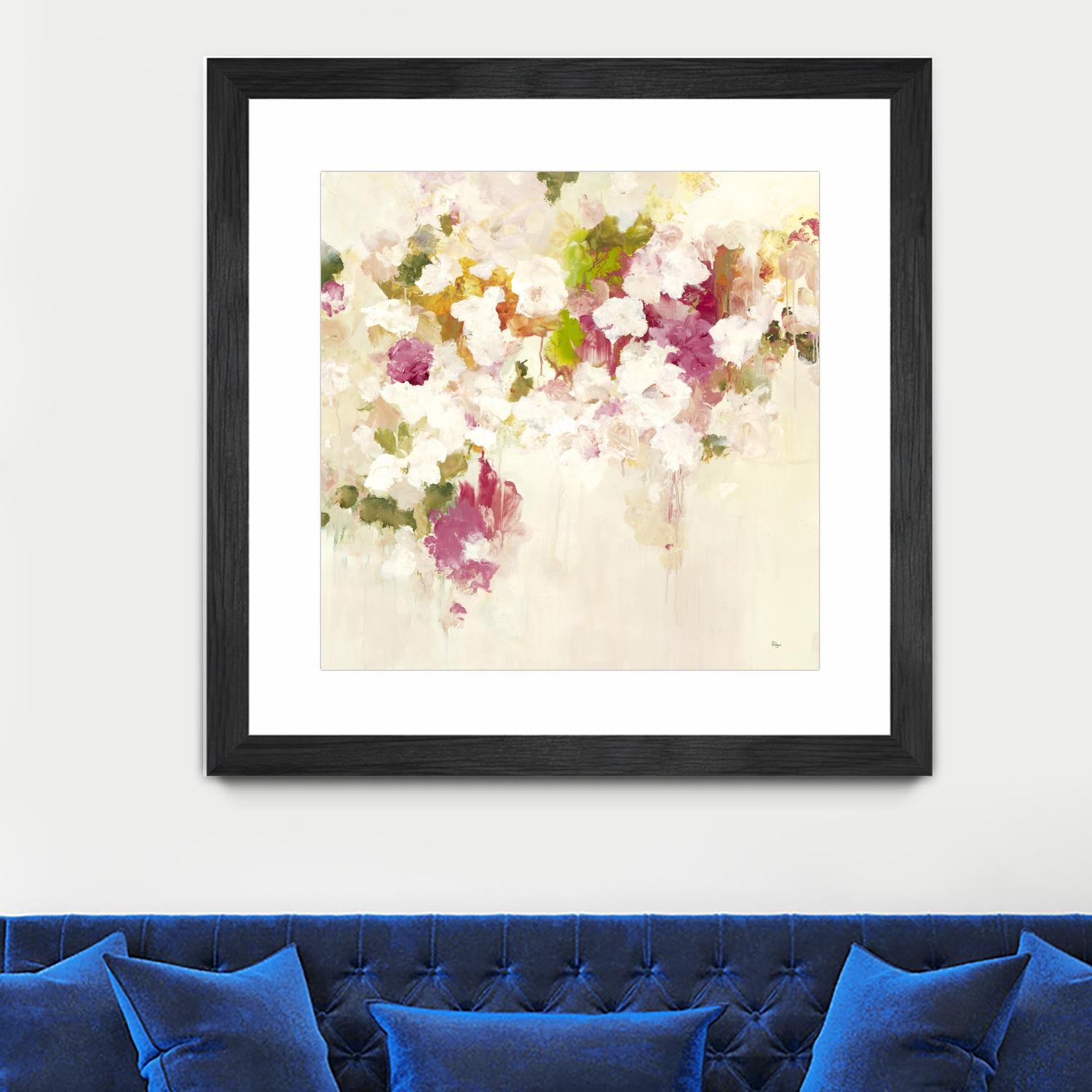 Floral Blush V2 by Lisa Ridgers on GIANT ART - whites & creams abstracted florals