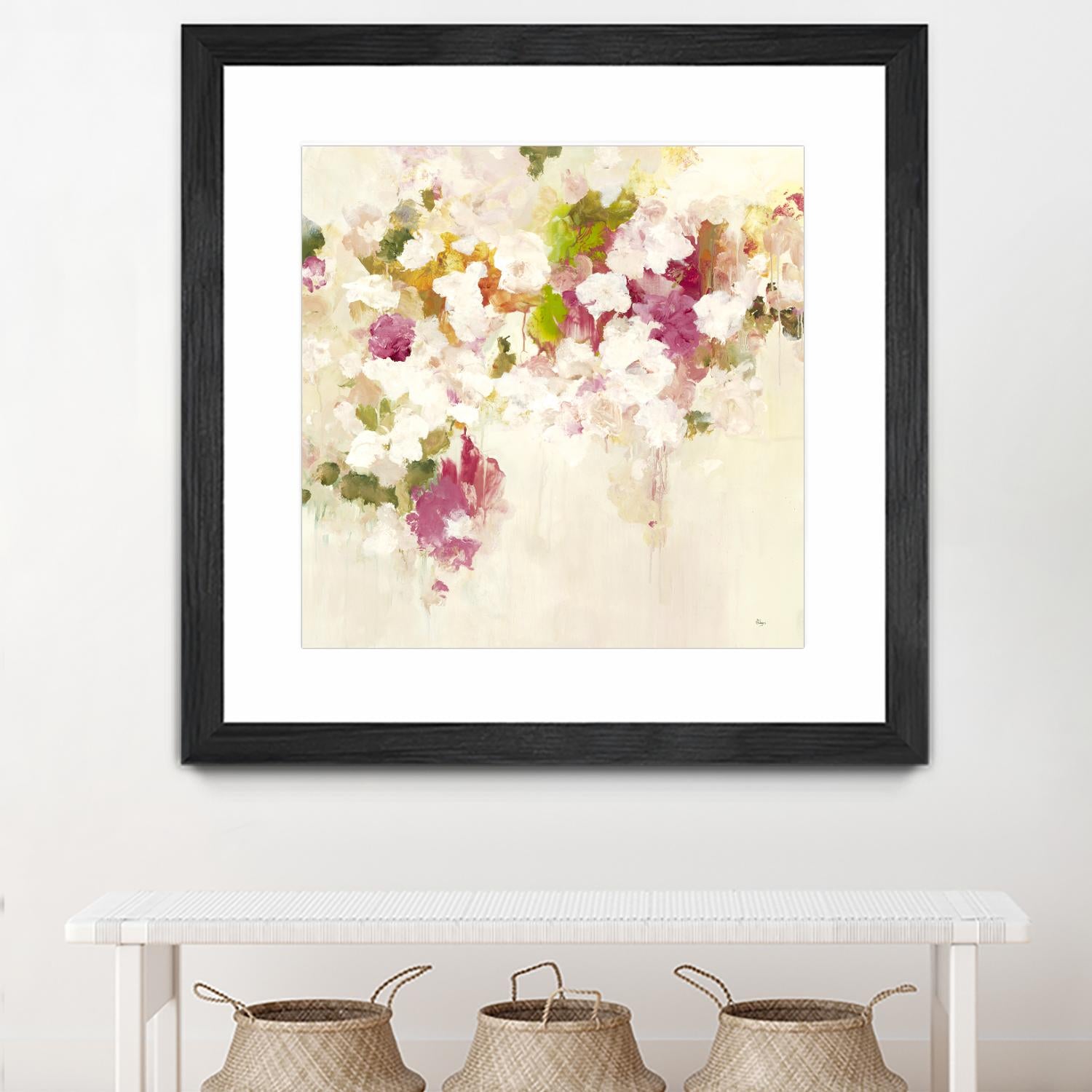 Floral Blush V2 by Lisa Ridgers on GIANT ART - whites & creams abstracted florals
