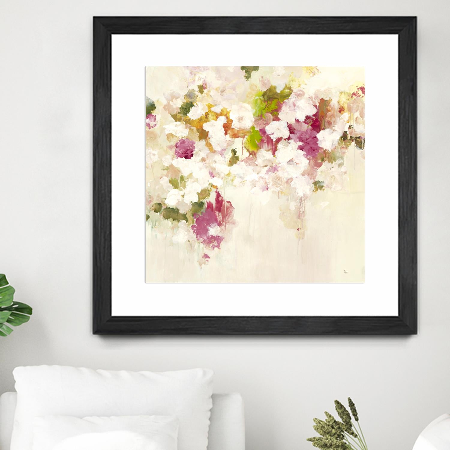 Floral Blush V2 by Lisa Ridgers on GIANT ART - whites & creams abstracted florals