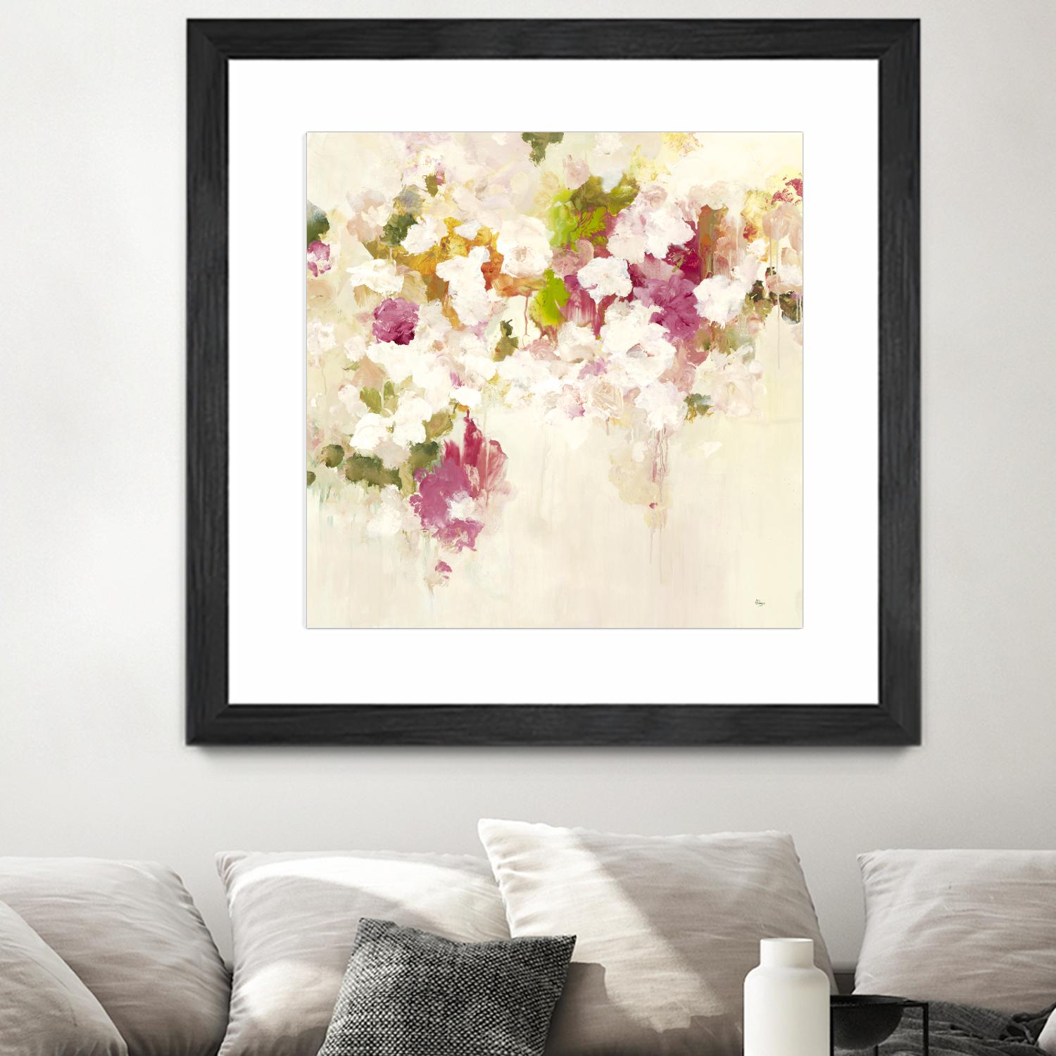 Floral Blush V2 by Lisa Ridgers on GIANT ART - whites & creams abstracted florals
