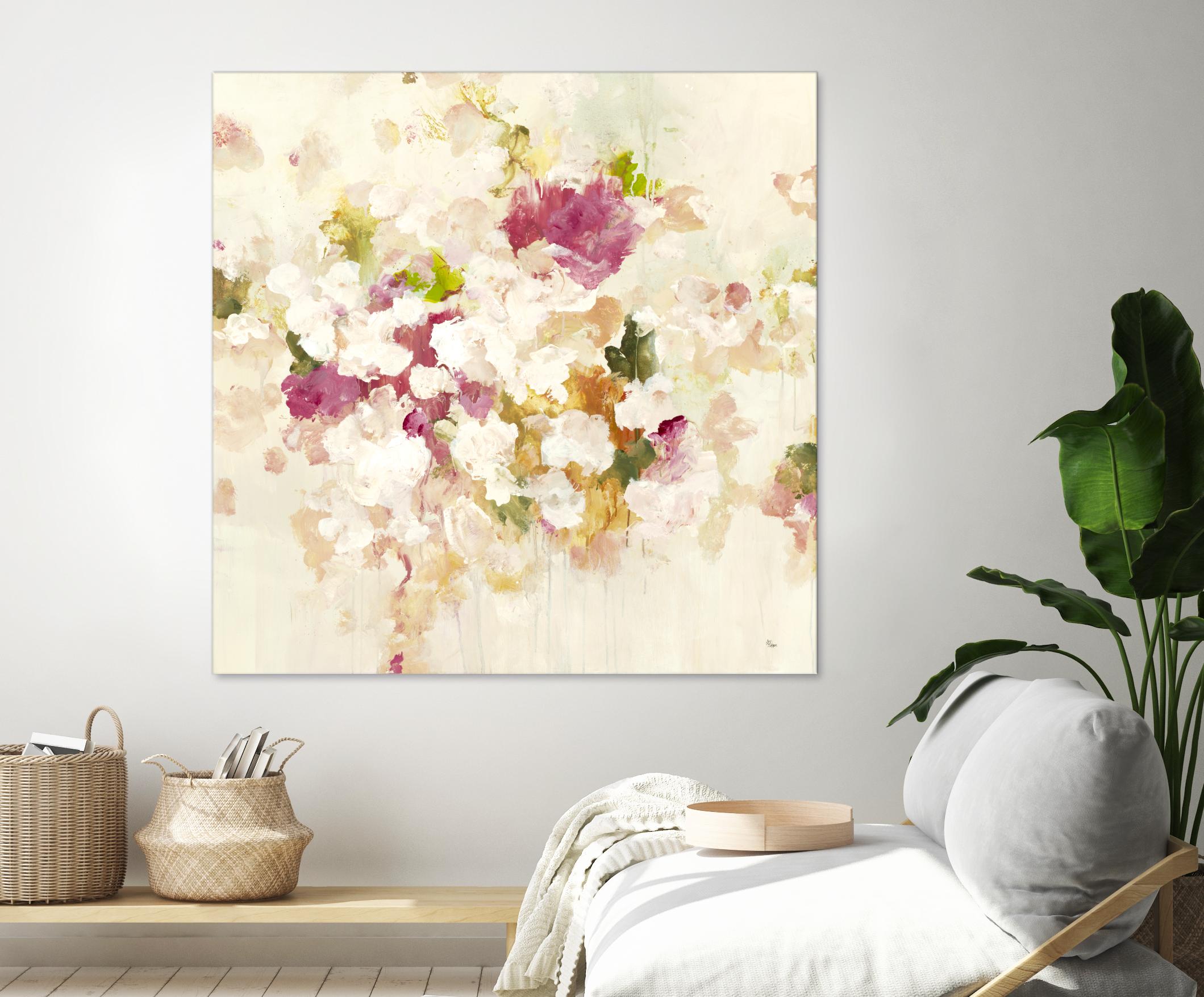Floral Blush V4 by Lisa Ridgers on GIANT ART - whites & creams abstracted florals