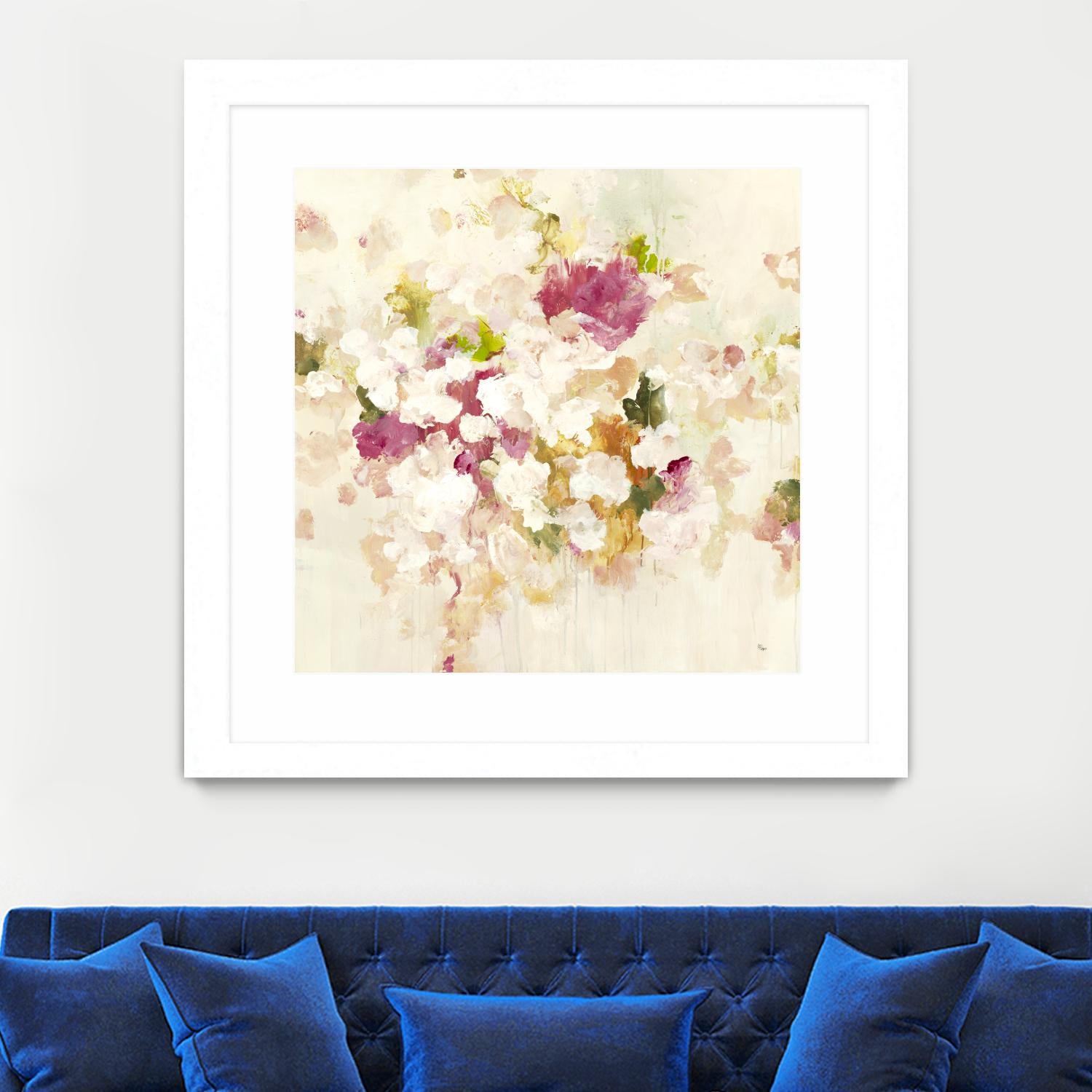 Floral Blush V4 by Lisa Ridgers on GIANT ART - whites & creams abstracted florals