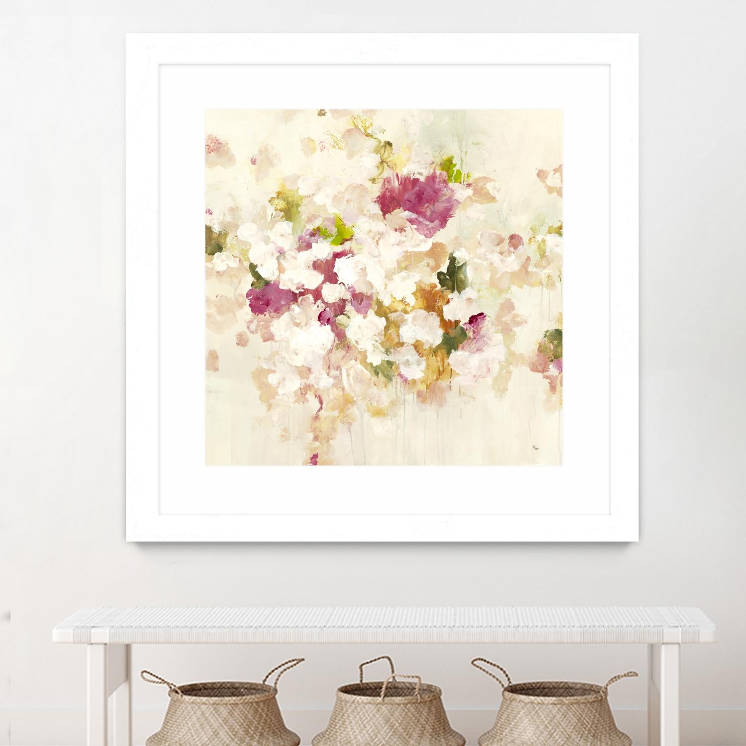 Floral Blush V4 by Lisa Ridgers on GIANT ART - whites & creams abstracted florals