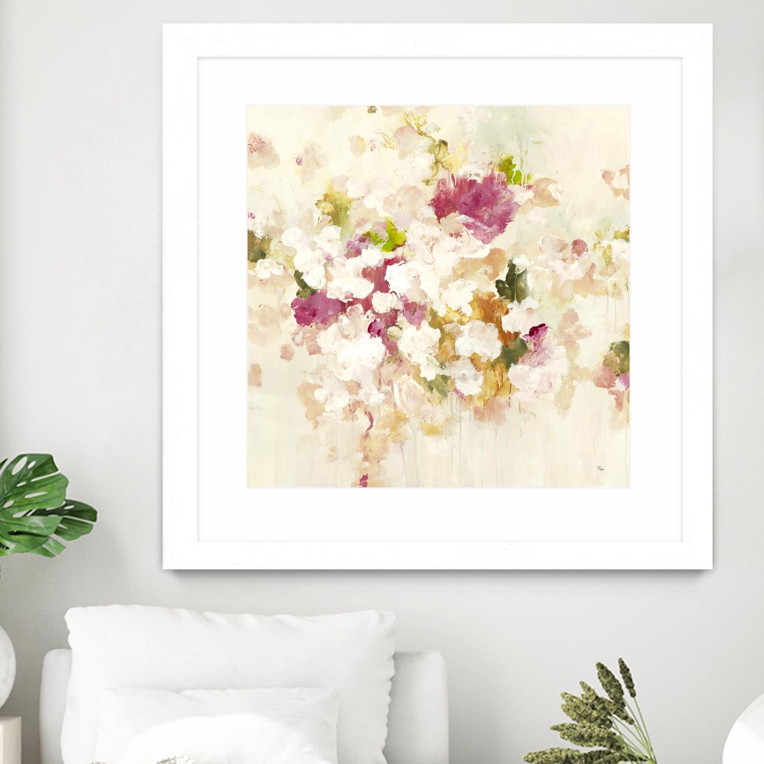 Floral Blush V4 by Lisa Ridgers on GIANT ART - whites & creams abstracted florals